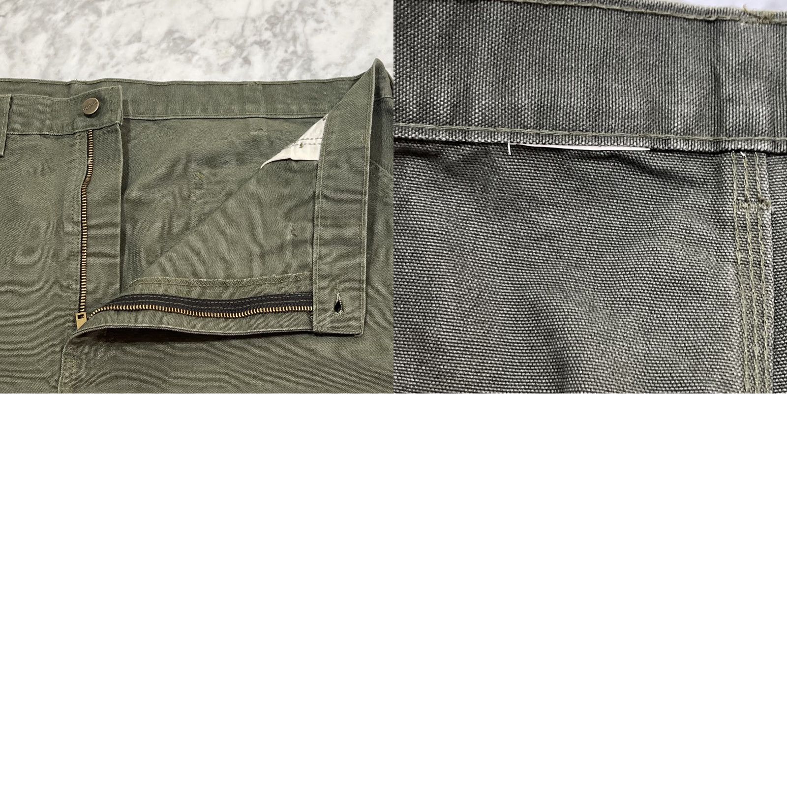 Carhartt Carhartt Jeans Men 44x30 Green Denim Dungaree Carhartt Straight 5-Pocket Regular Belt Loops Mid Rise Comfort Easy Care Jeans Mens Size US 44 / EU 60 - 9 Thumbnail