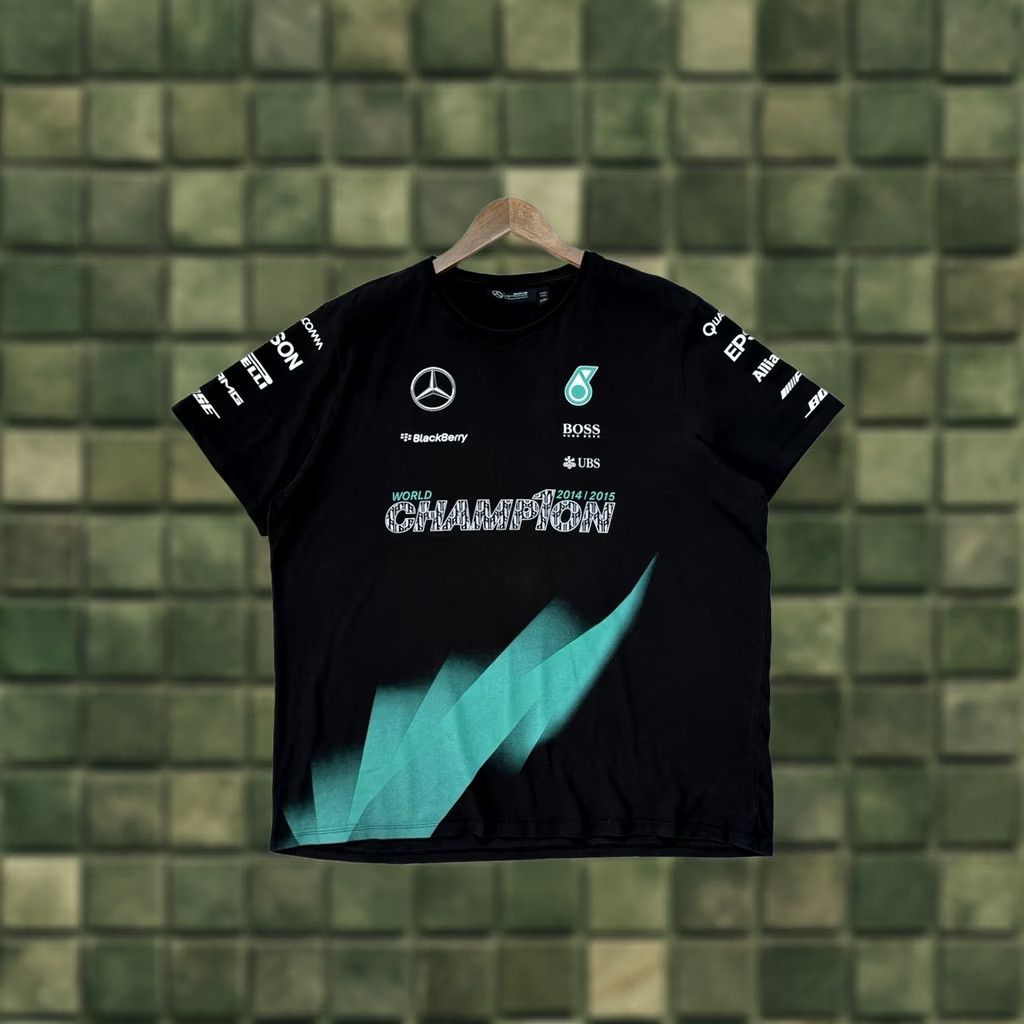 Mercedes-Benz Mercedes-Benz Formula 1 Racing T-Shirt Mens XXL Black Crew Neck Short Sleeve Hugo Boss Champion AMG Petronas Nike? Size US XXL / EU 58 / 5 - 1 Thumbnail