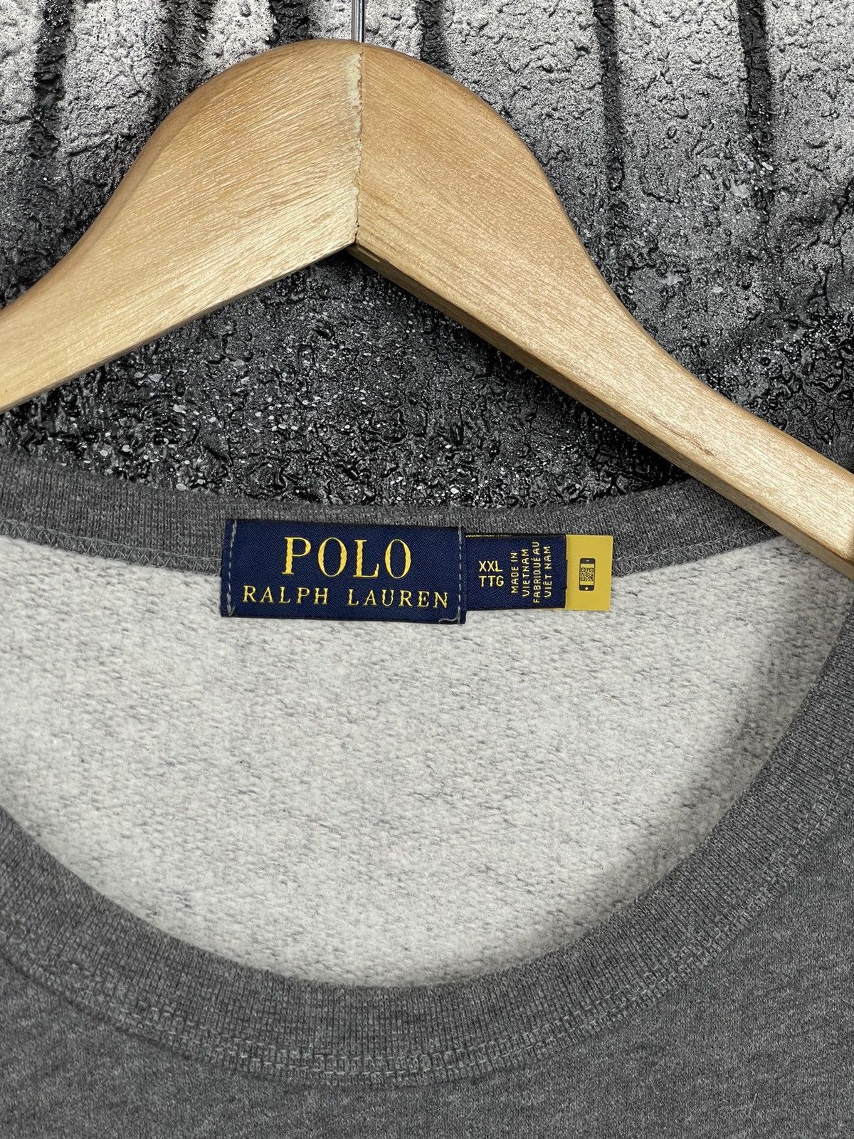 Polo Ralph Lauren Polo Ralph Lauren Big Logo P Grey Cotton Sweatshirt Size XXL Size US XXL / EU 58 / 5 - 6 Thumbnail