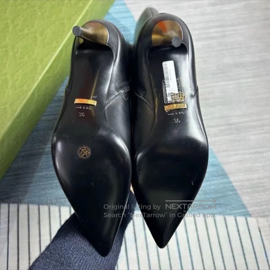Gucci Gucci Black High-Heeled Pointed Toe Boots. Size US 5 / IT 35 - 3 Thumbnail