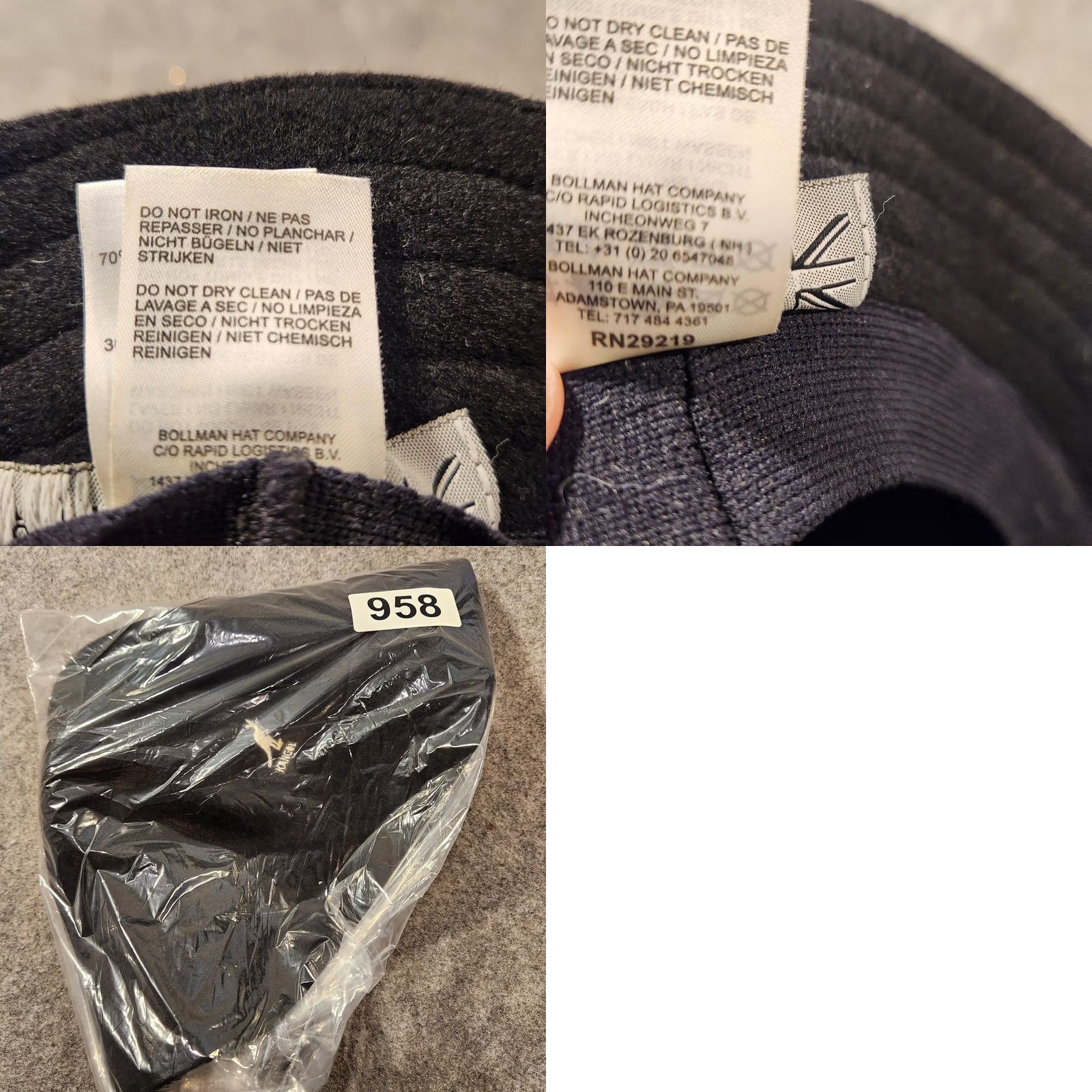 Kangol VINTAGE Kangol Hat Bucket Mens Medium Black Wool Lahinch Street Hip Hop Size ONE SIZE - 8 Thumbnail