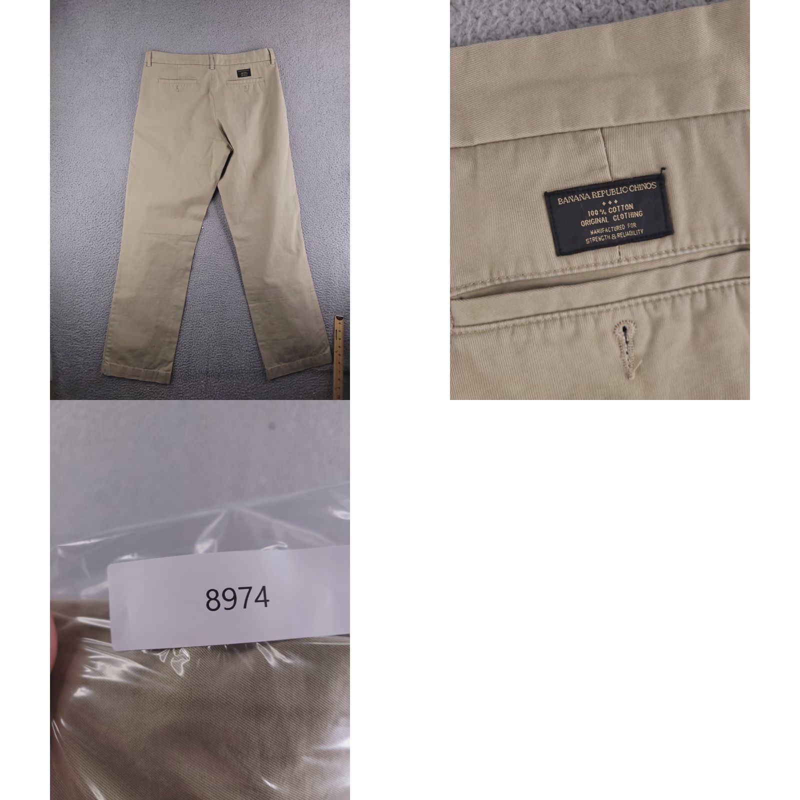 Banana Republic VINTAGE Banana Republic Pants Mens 34x33 Brown Emerson khaki Chino Dress Casual Size US 34 / EU 50 - 9 Thumbnail