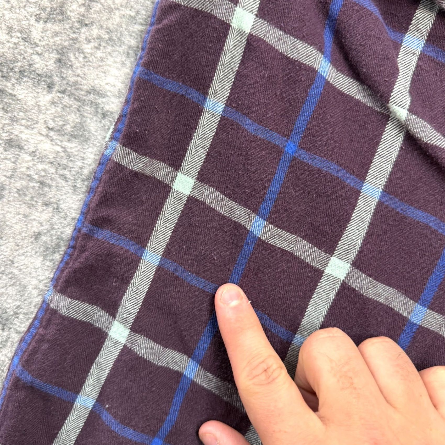 Vintage Duluth Shirt Womens 1X Purple Plaid Button-Up Casual Workwear Flannel Cotton Knit Relaxed Fall Spring Winter Boys Girls Mens Womens Size XL / US 12-14 / IT 48-50 - 3 Thumbnail