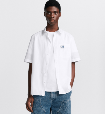 Dior o1w1db10625 Dior Charm Short-Sleeved Shirt in White Size US L / EU 52-54 / 3 - 4 Thumbnail