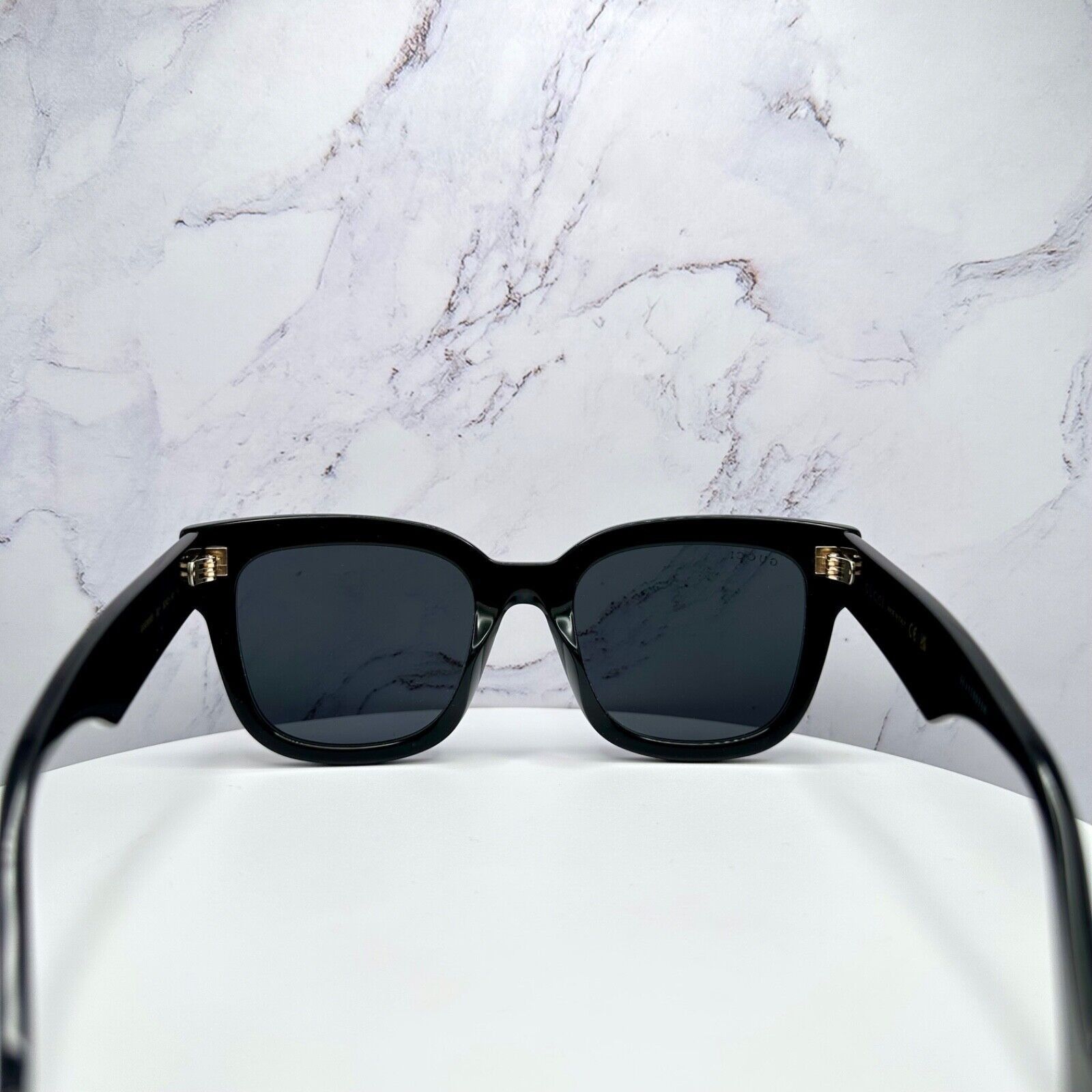 Gucci New Gucci Sunglasses Black Gold GG Logo 52-21-145 Authentic Size ONE SIZE - 15 Thumbnail