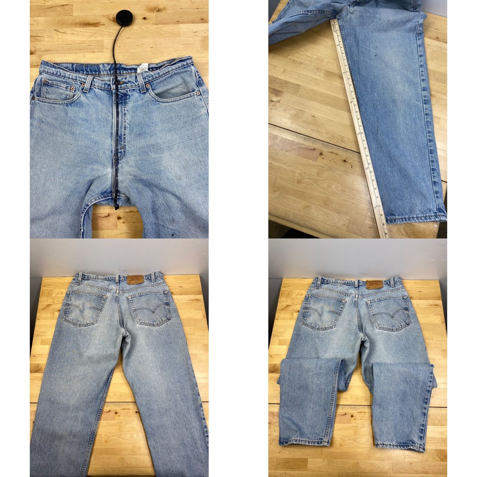 Levi's VINTAGE Levi's 550 Jeans Mens 38x30 Blue Distress USA Denim Straight Relaxed 38 INseam Regular 9862 Size US 38 / EU 54 - 8 Thumbnail