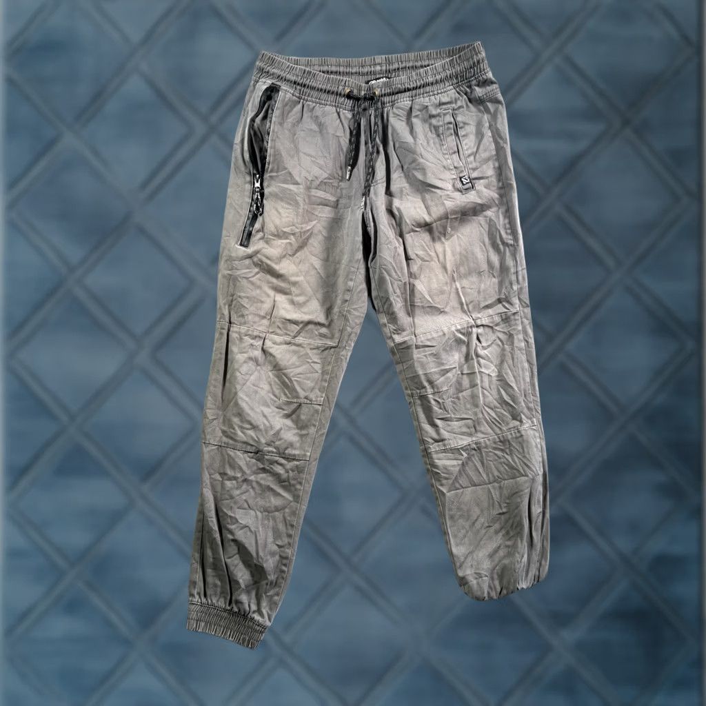 Ecko Unltd. Ecko Unltd Sweatpants Men's Large Gray Rhino Logo Joggers Distressed Stained Size US 33 - 1 Thumbnail
