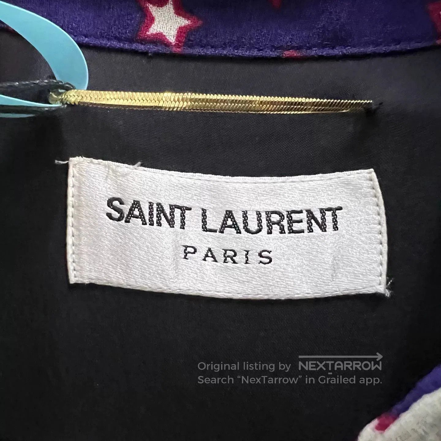 Saint Laurent Paris Saint Laurent Star Print Dress in Purple. Size M / US 6-8 / IT 42-44 - 4 Thumbnail