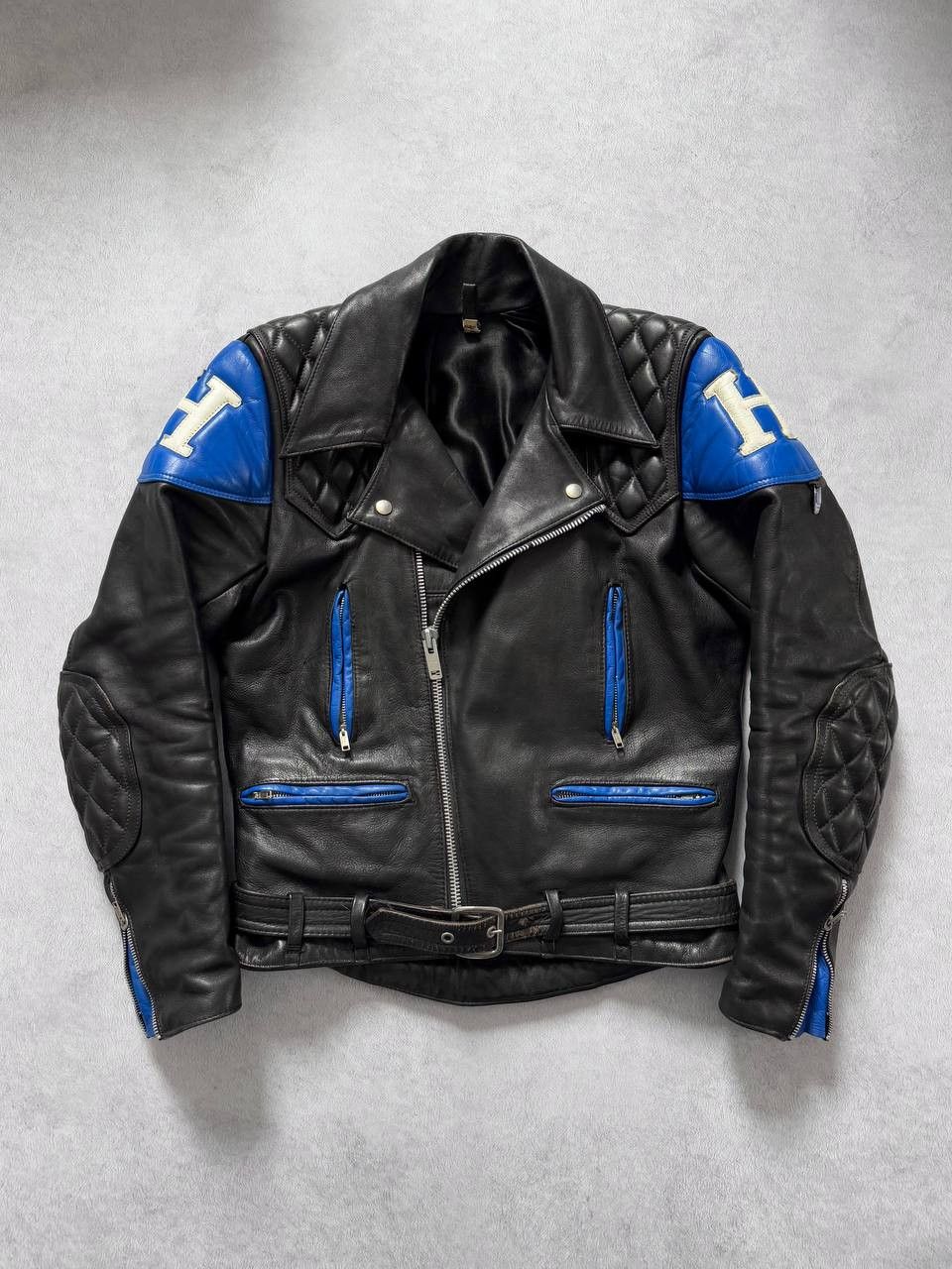 Honda Vintage TT Leathers Heavyweight Leather Jacket Honda 70s 80s Size US M / EU 48-50 / 2 - 1 Thumbnail