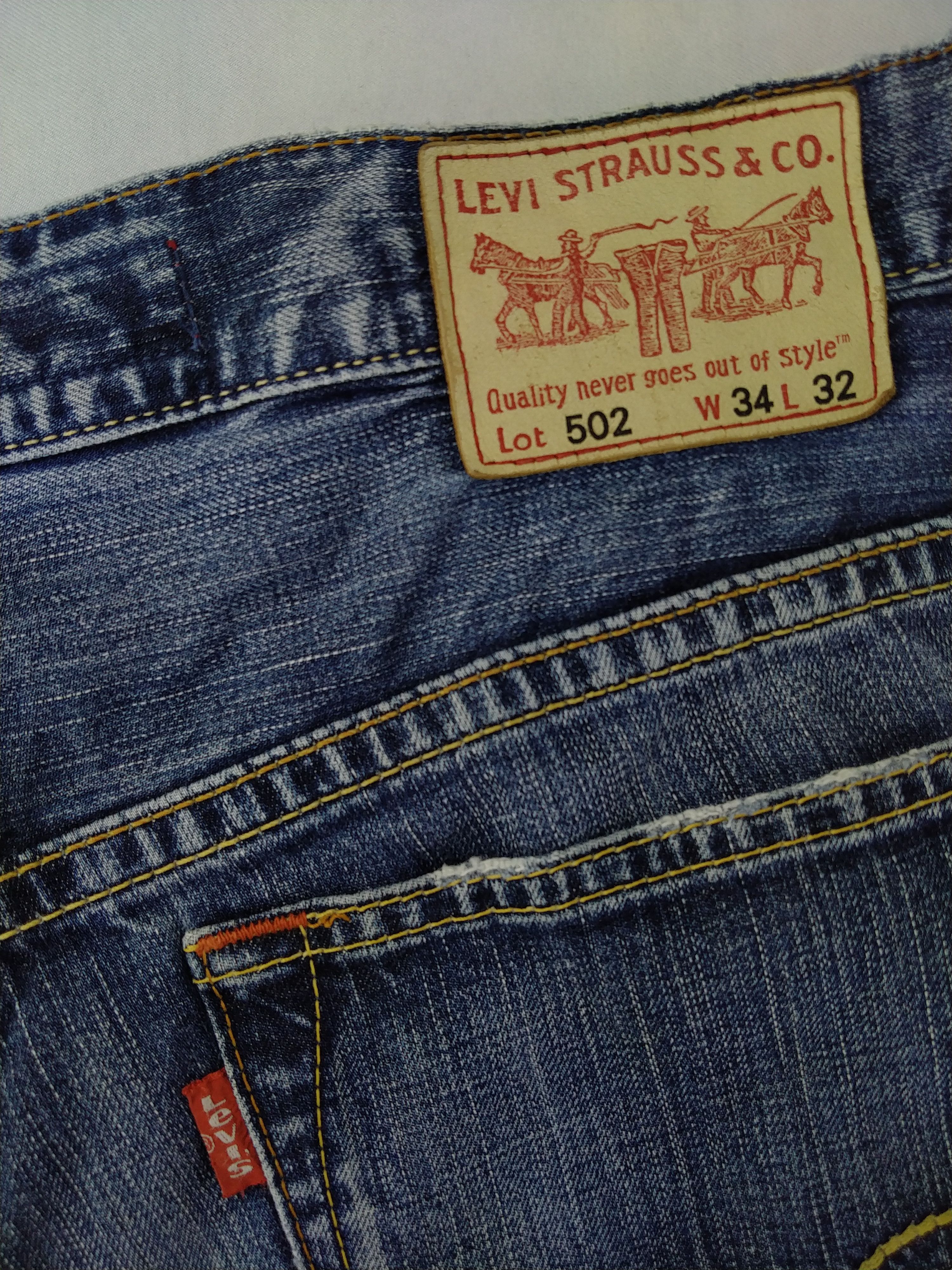 Levi's Whisker Blue Vintage Levi's 502 Jeans 36x31.5 Denim -JN1091 Size US 36 / EU 52 - 10 Thumbnail