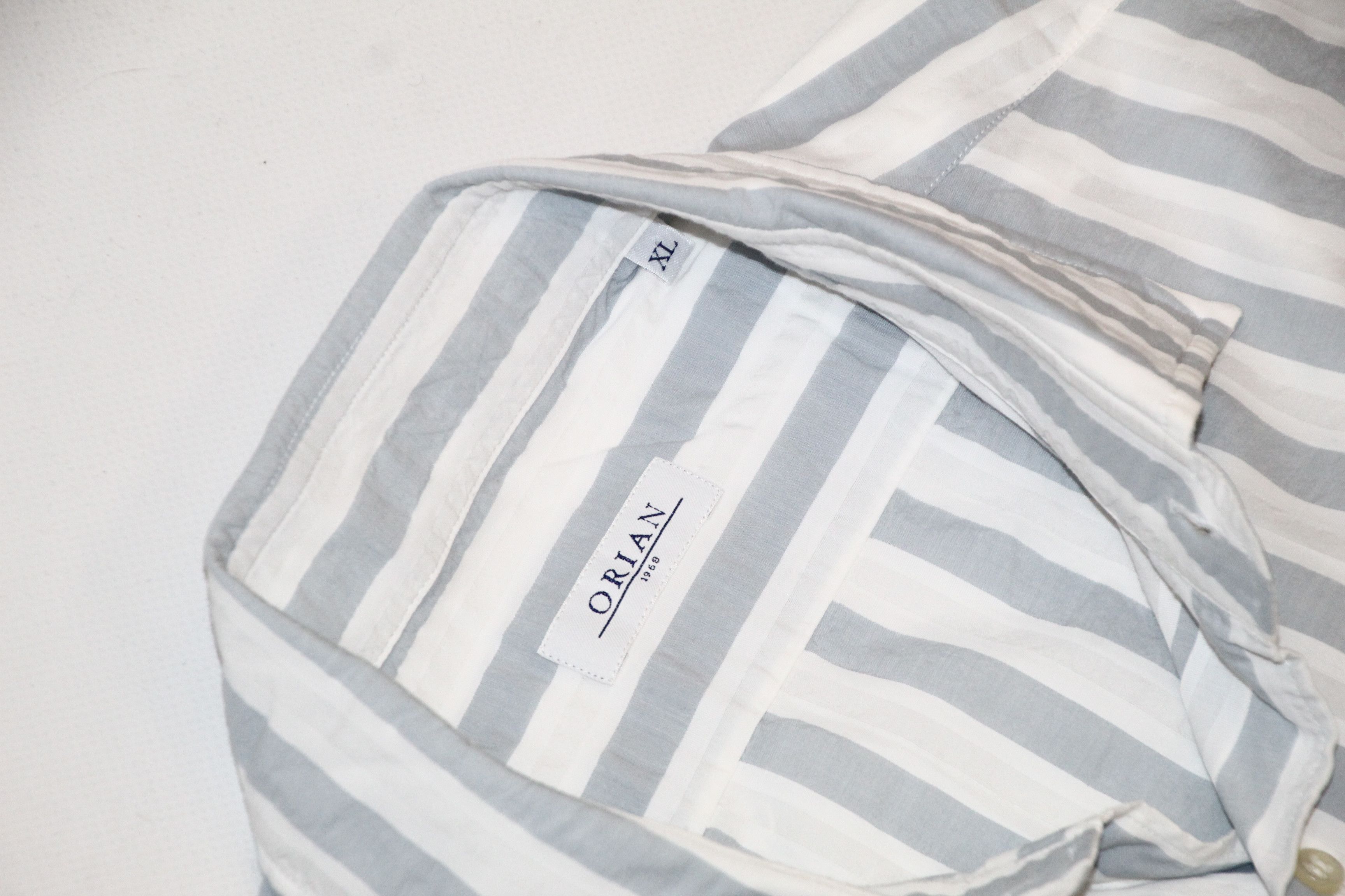 Ermenegildo Zegna ORIAN 1968 Cotton Viscose Wide Stripe Casual Shirt Size US XL / EU 56 / 4 - 2 Thumbnail