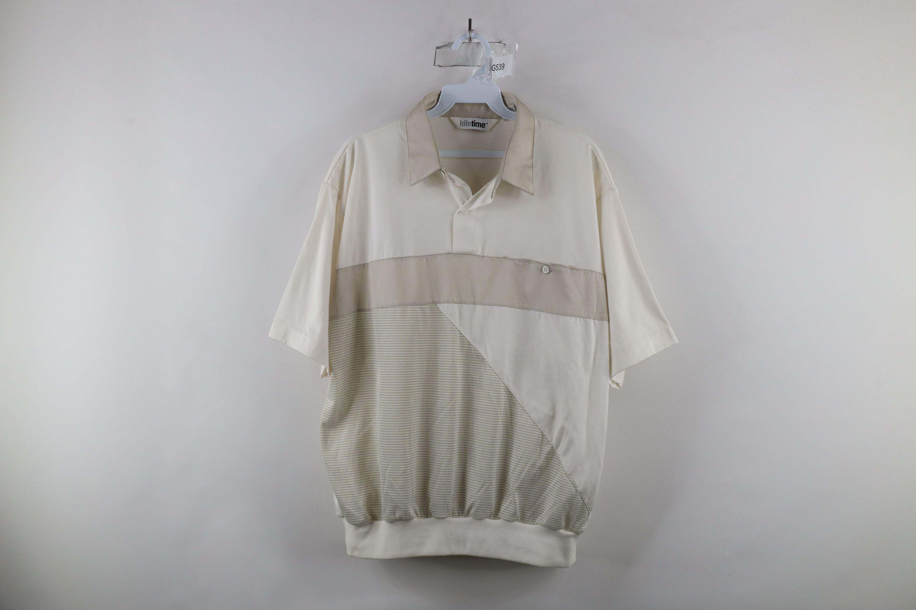 Vintage Vintage 90s Streetwear Block Collared Pullover Polo Shirt Size US XL / EU 56 / 4 - 1 Thumbnail
