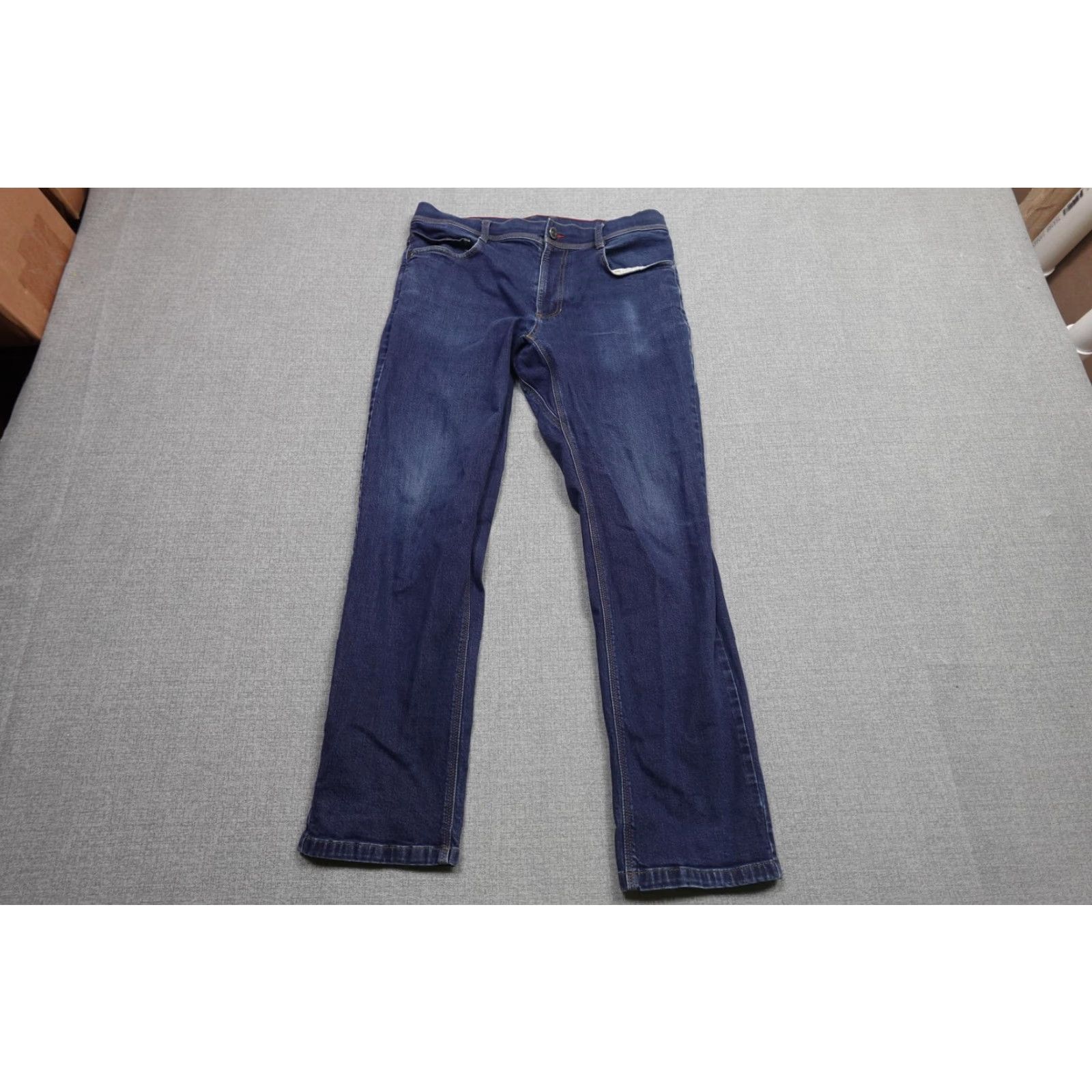 Vintage L.L. Bean Jeans Mens 34x29 Blue Denim Straight Leg Stretch Regular Dark Wash Size US 34 / EU 50 - 3 Thumbnail