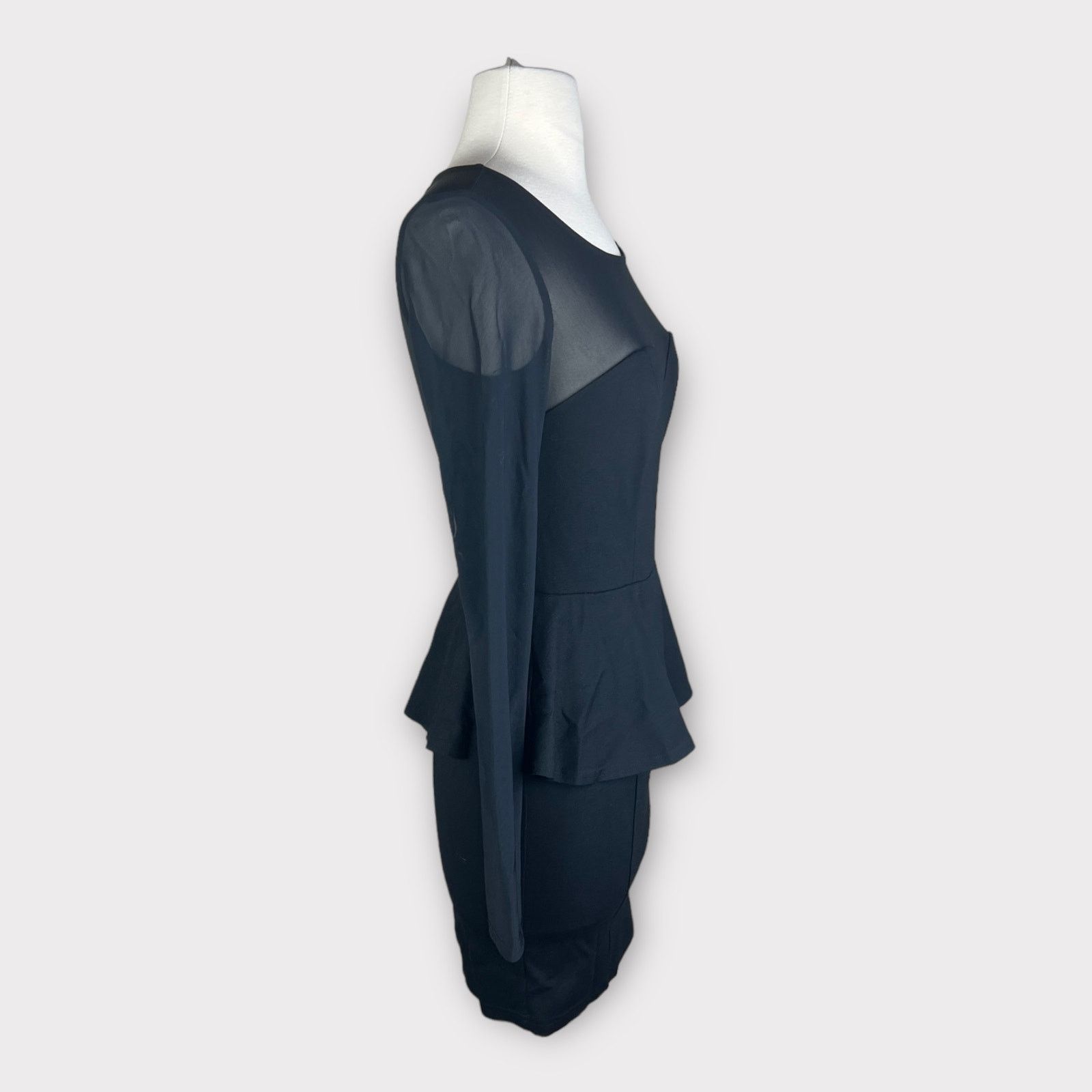 Vintage BEBE | Vintage Y2K Peplum Black Dress | XS Size XS / US 0-2 / IT 36-38 - 6 Thumbnail