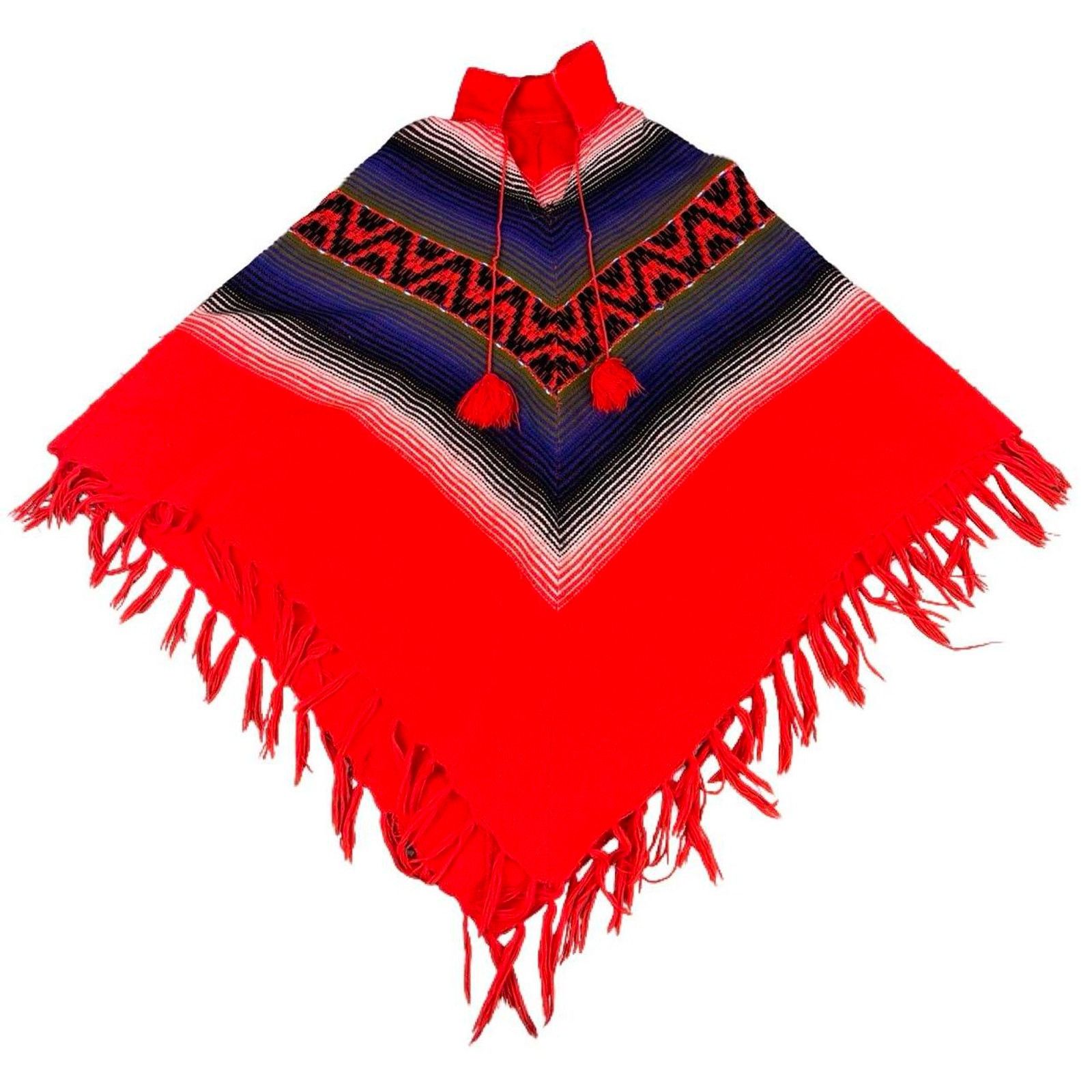 American Retro × Vintage 80s Western Retro Poncho Size L / US 10 / IT 46 - 1 Thumbnail
