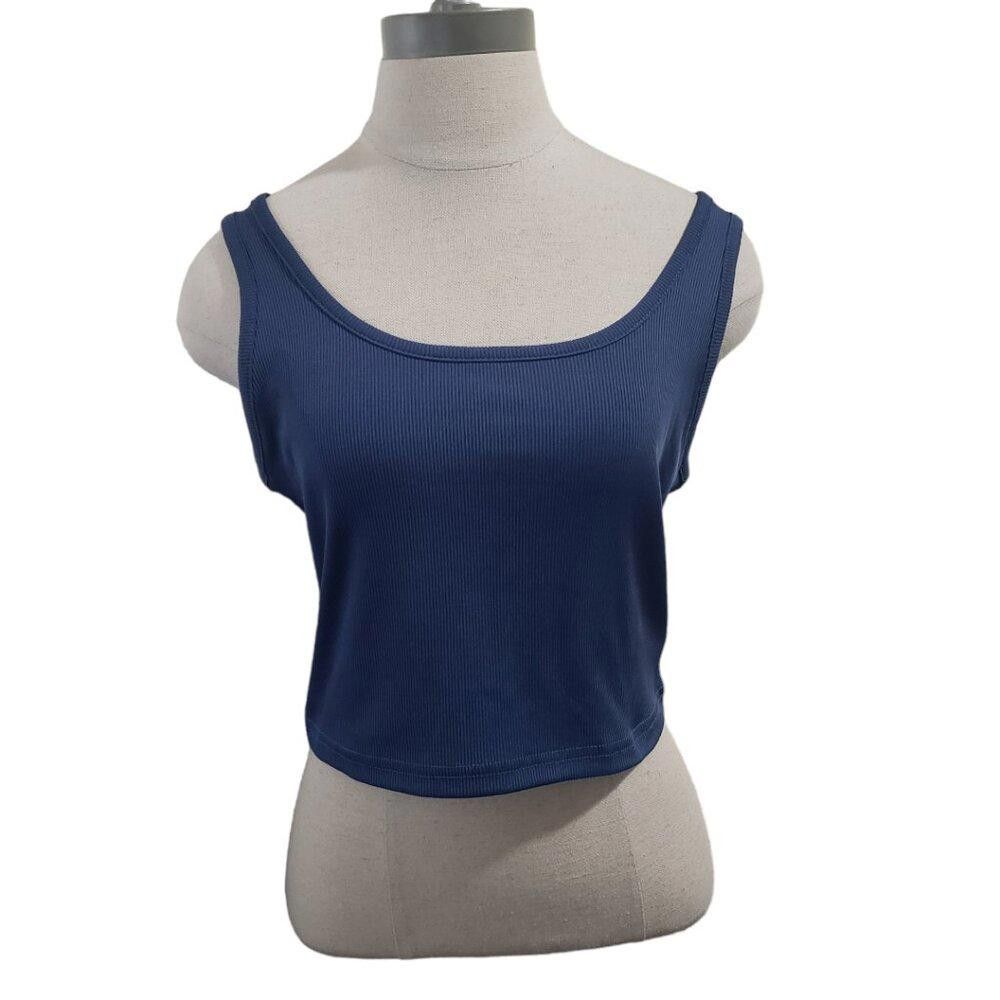 Designer CT1752 Red, Blue, Brown, Black Ribbed Cropped Tank (4) Large Size L / US 10 / IT 46 - 7 Thumbnail