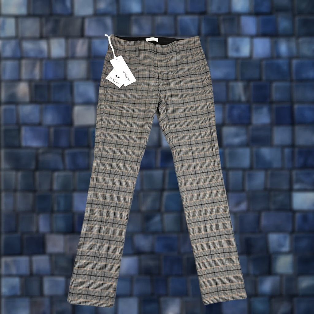 Dondup Dondup Pants Mens 29x30 Gray Gaubert Plaid Tweed Stretch Cotton Made Italy New Size US 29 - 1 Thumbnail