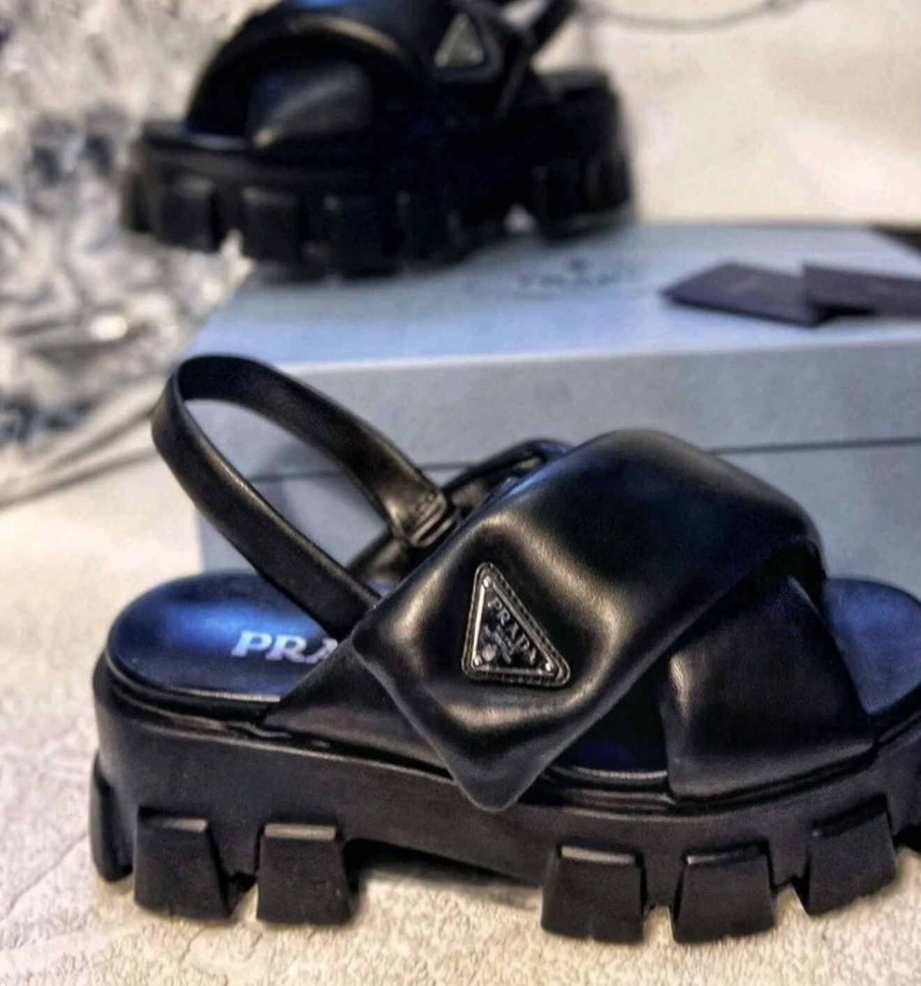 Prada Prada monolith sandals Size US 8.5 / IT 38.5 - 2 Thumbnail