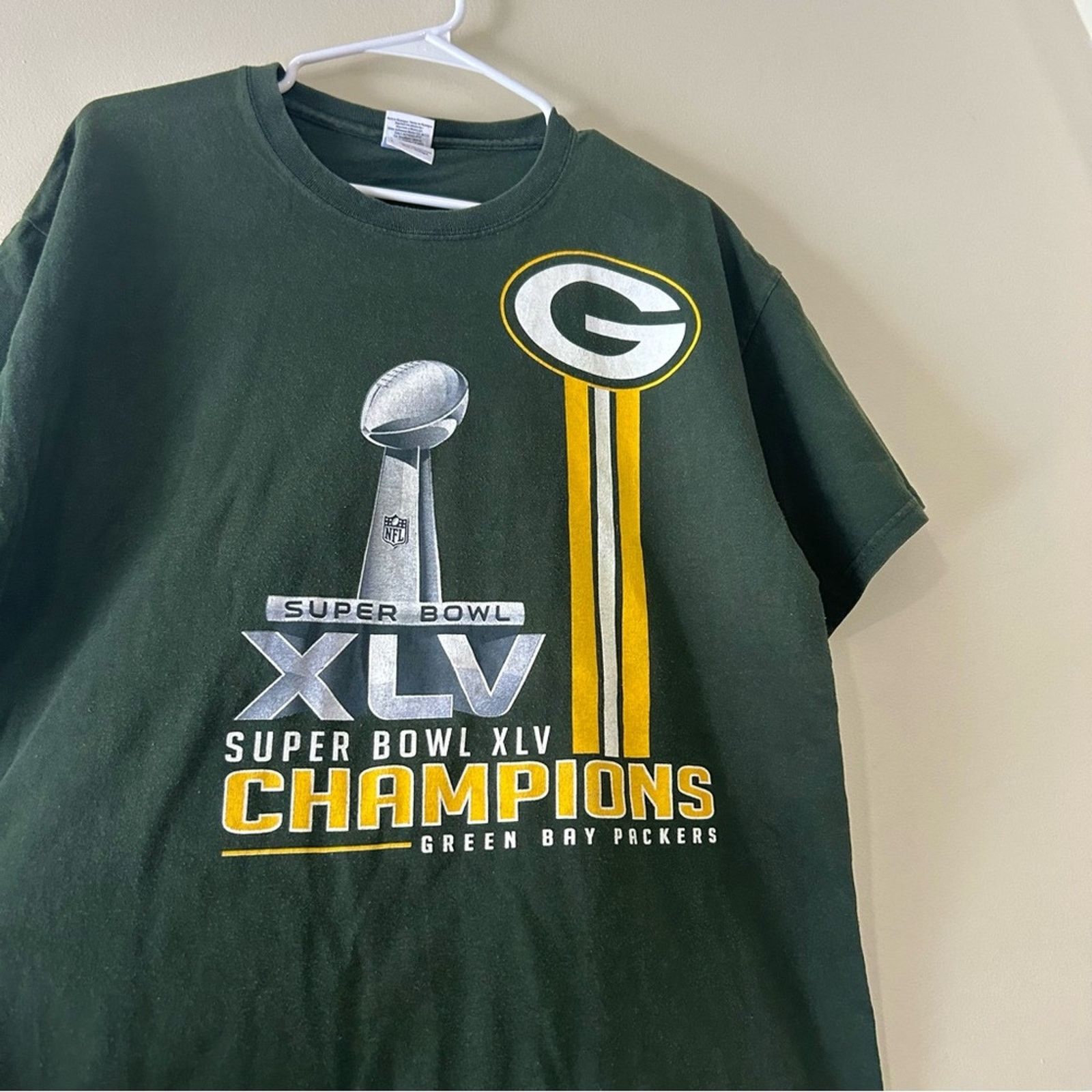 Gildan Green Bay Packers Super Bowl XLV Champions Shirt Size US L / EU 52-54 / 3 - 3 Thumbnail