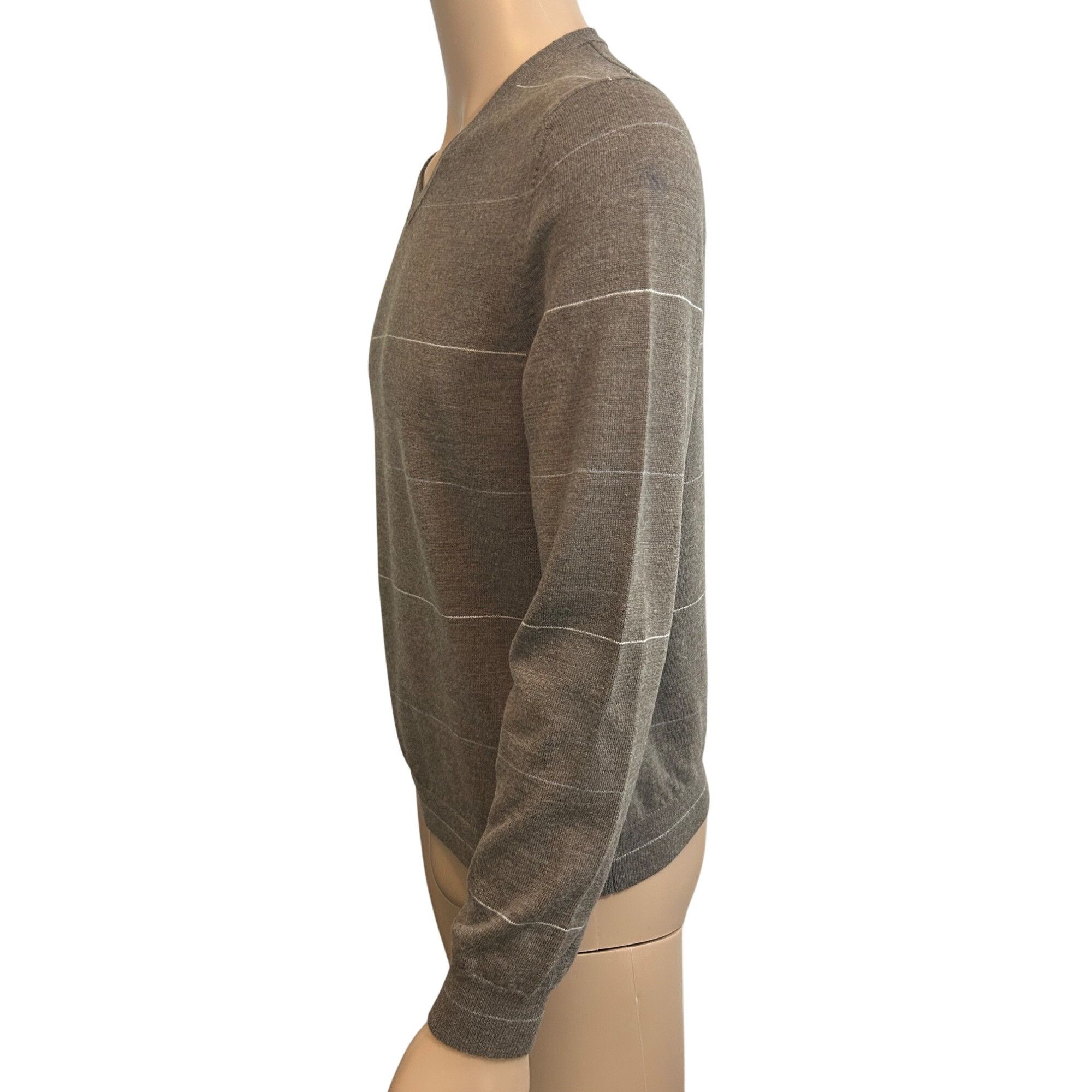 Banana Republic Banana Republic Men’s Sweater M Brown Blue/Grey White Thin S Size US M / EU 48-50 / 2 - 3 Thumbnail