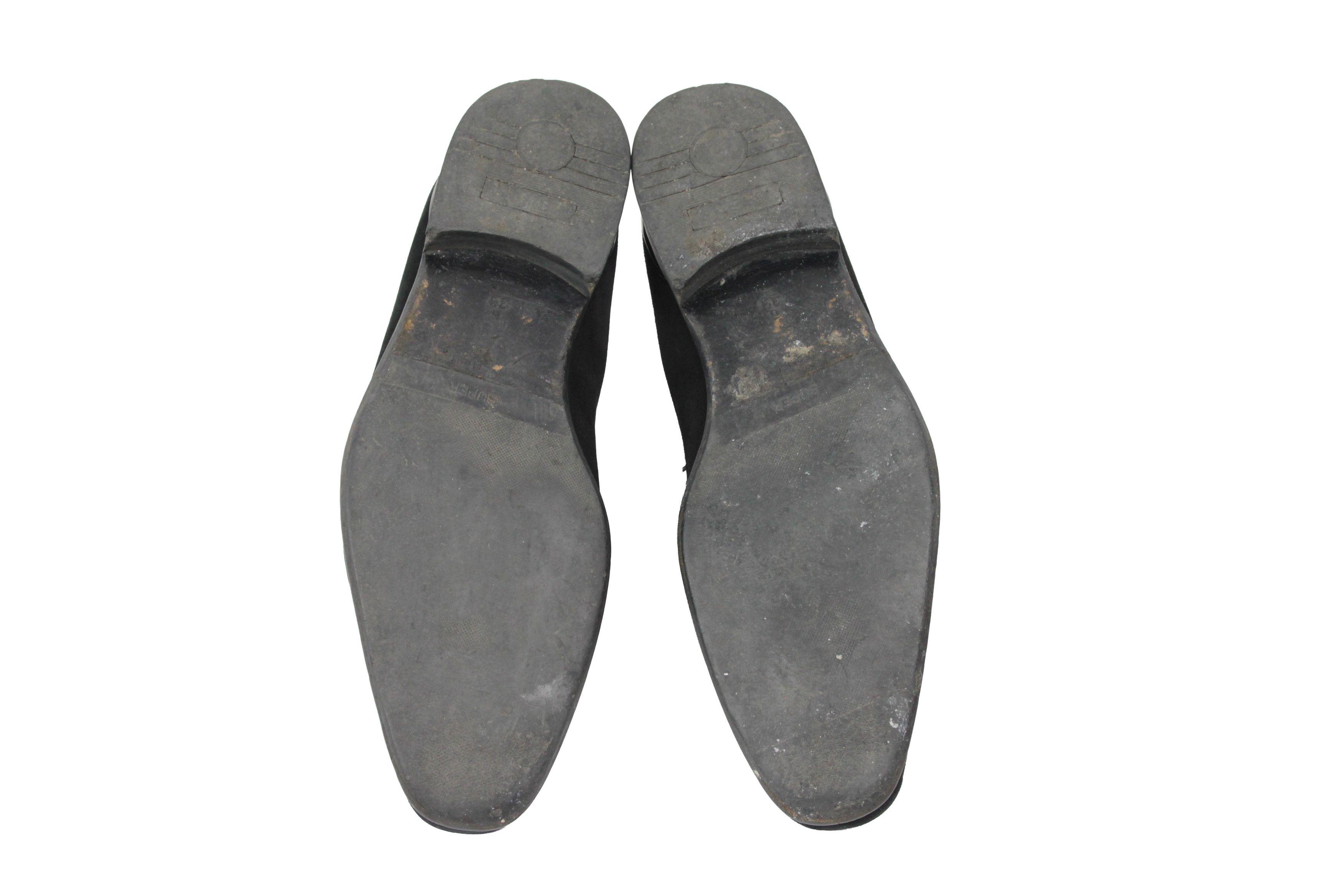 Gianfranco Ferre 90S Logo Suede Loafers Vintage Size US 9 / IT 39 - 11 Thumbnail