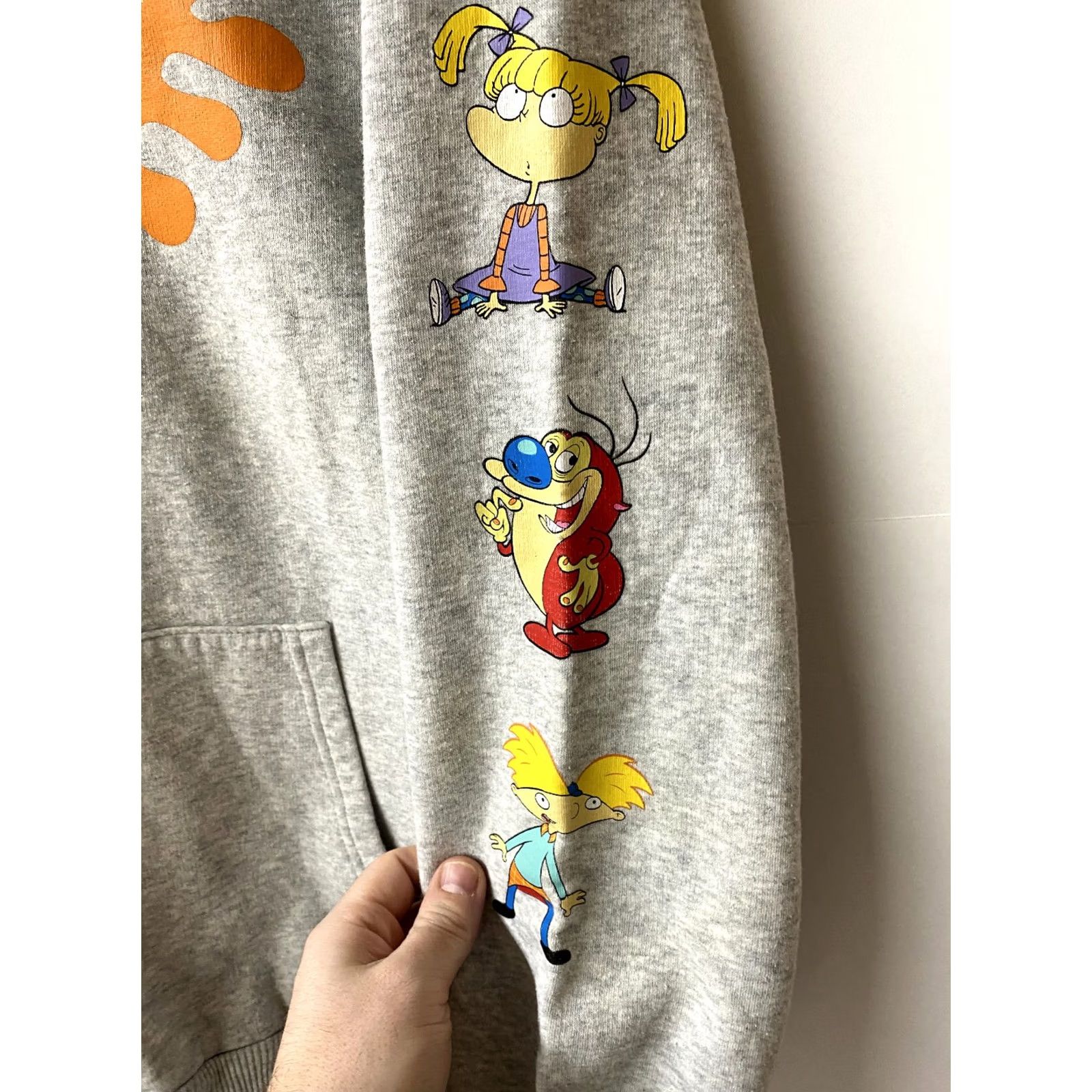Nickelodeon Nickelodeon Hoodie Mens? Women? Gray Long Sleeve Cartoon B1 Size M / US 6-8 / IT 42-44 - 2 Thumbnail