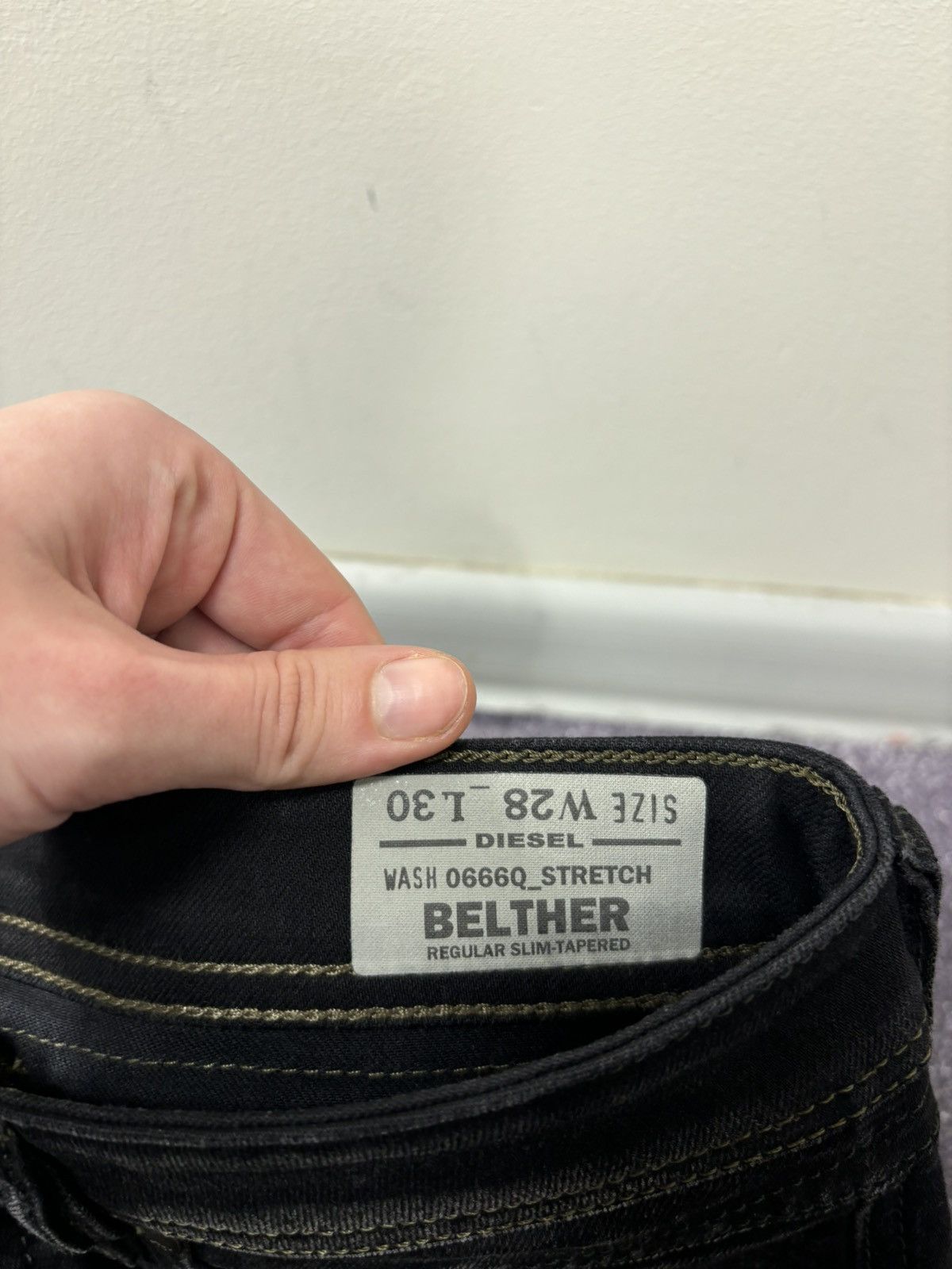 Diesel Diesel Belther NWT Regular Slim Hype Black Denim Jeans Size US 28 / EU 44 - 11 Thumbnail