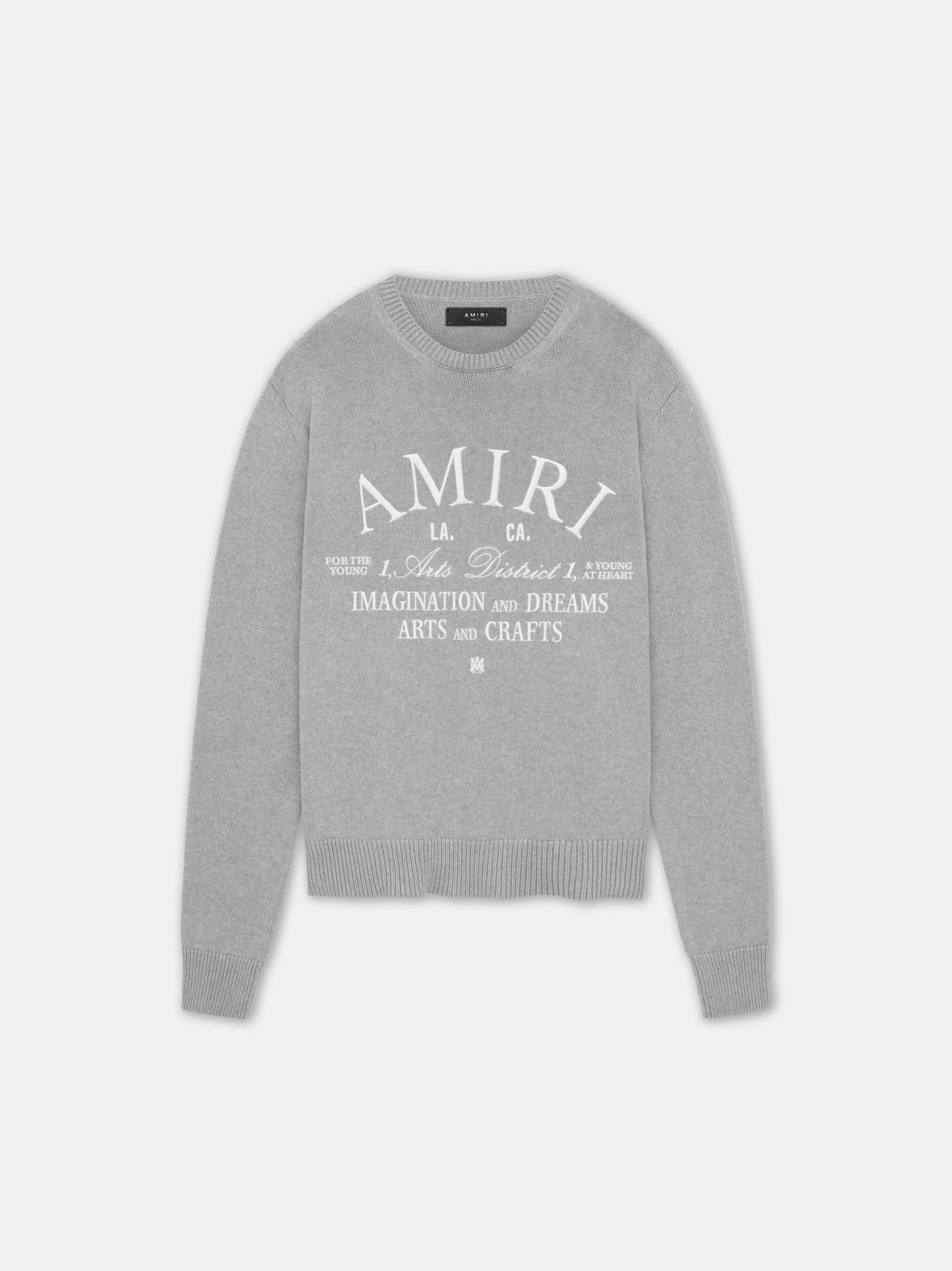 Amiri o1orln0326 Arts District Crewneck Sweater in Grey Size US M / EU 48-50 / 2 - 1 Thumbnail
