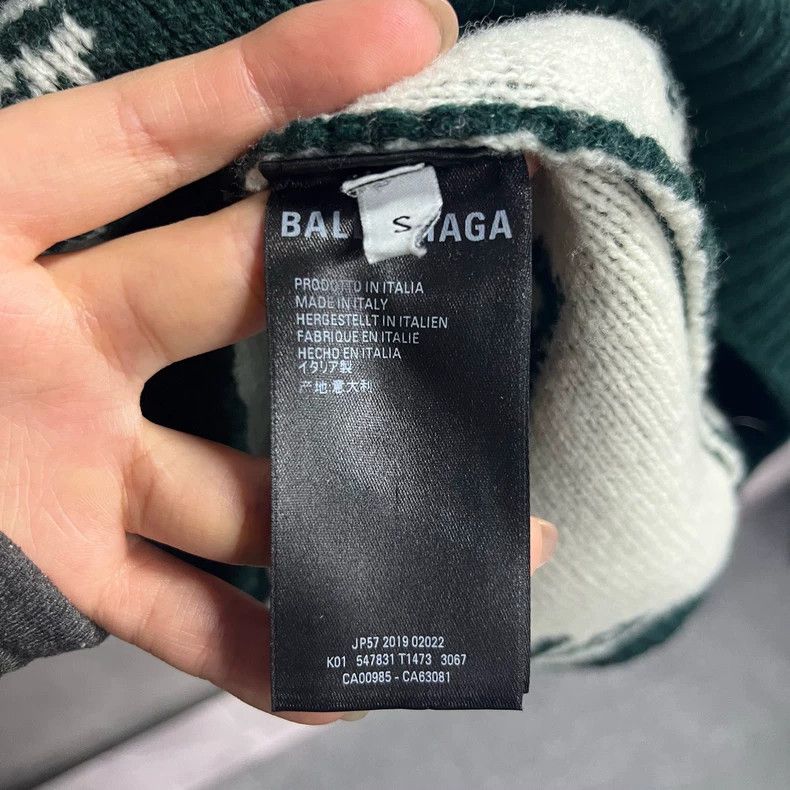 Balenciaga Balenciaga Green letter pullover crewneck long-sleeved swe Size US S / EU 44-46 / 1 - 4 Thumbnail