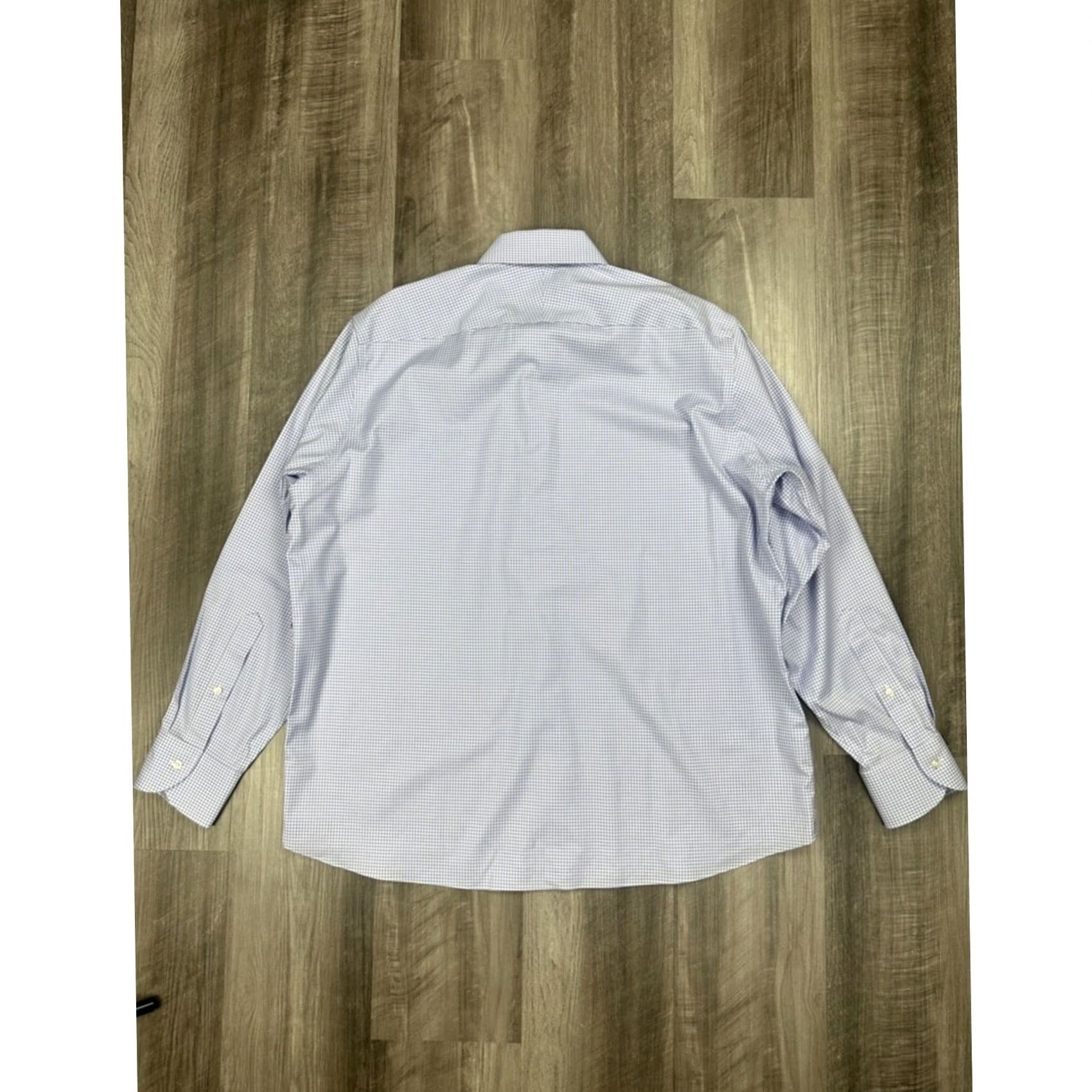 Proper Cloth Proper Cloth Non-Iron Stretch Supima Micro Gingham Long Sleeve - 16 / 34 (L) Purple Men Long Sleeve Adult Large Mens Size US L / EU 52-54 / 3 - 3 Thumbnail