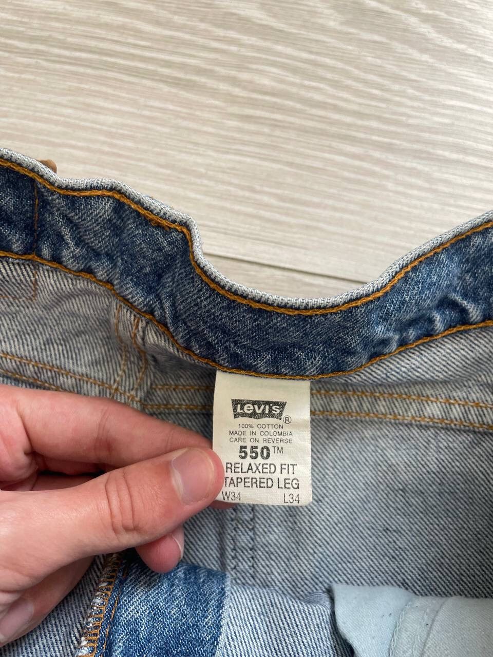 Levi's × Vintage Vintage Levi’s 550 Orange Tab Denim Jeans Size US 34 / EU 50 - 7 Thumbnail