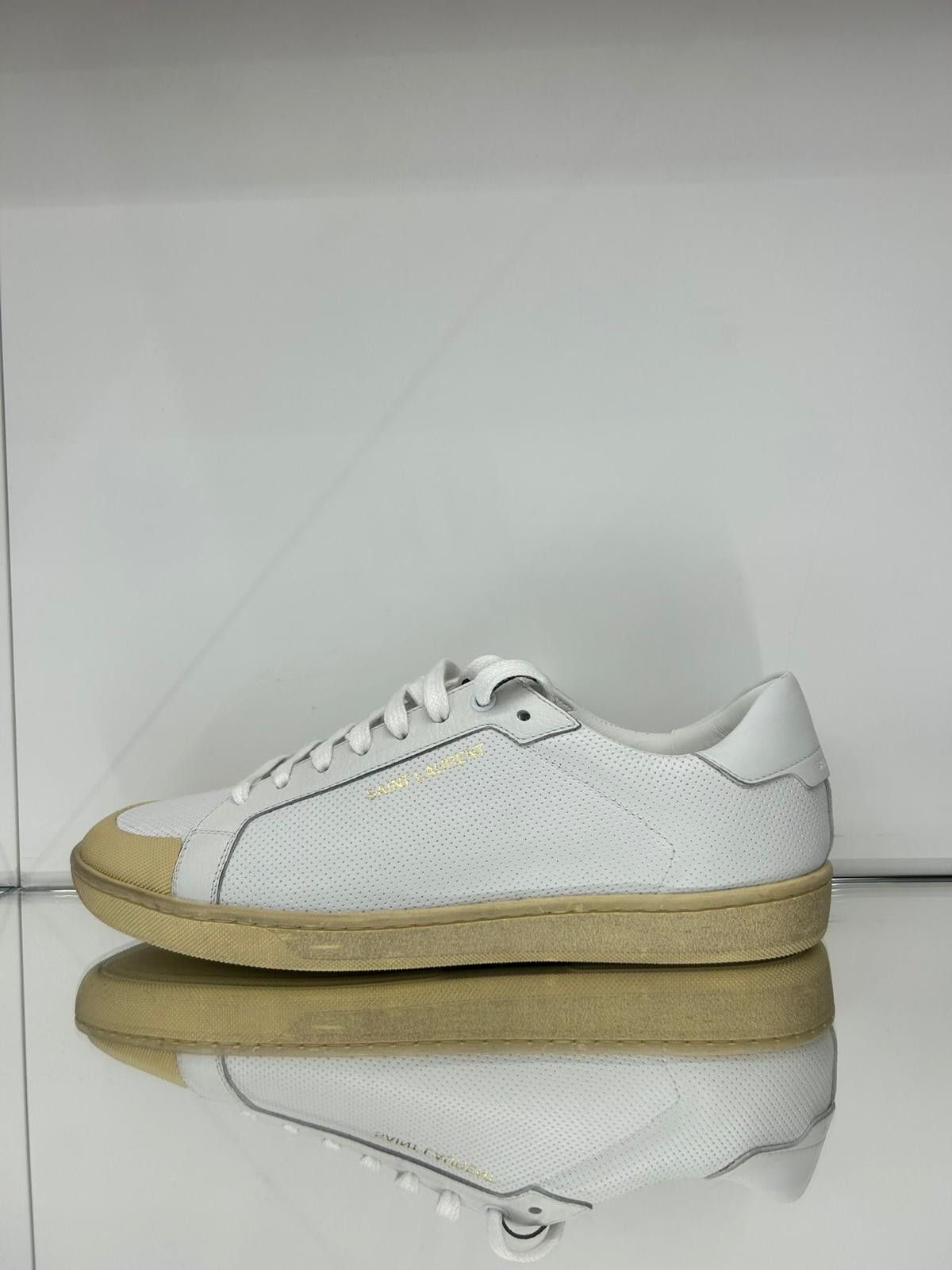 Saint Laurent Paris low-top laced sneakers with a used-look sole Size US 6 / EU 39 - 4 Thumbnail