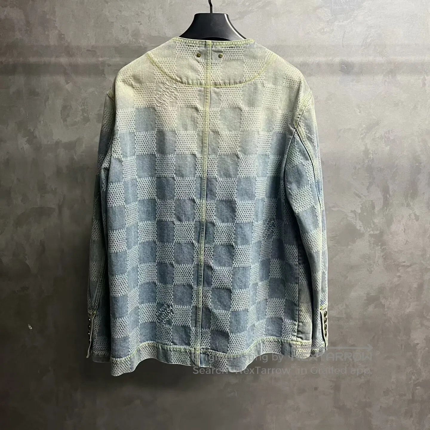 Louis Vuitton Louis Vuitton Grid-printed round-neck, single-button long- Size US M / EU 48-50 / 2 - 4 Thumbnail