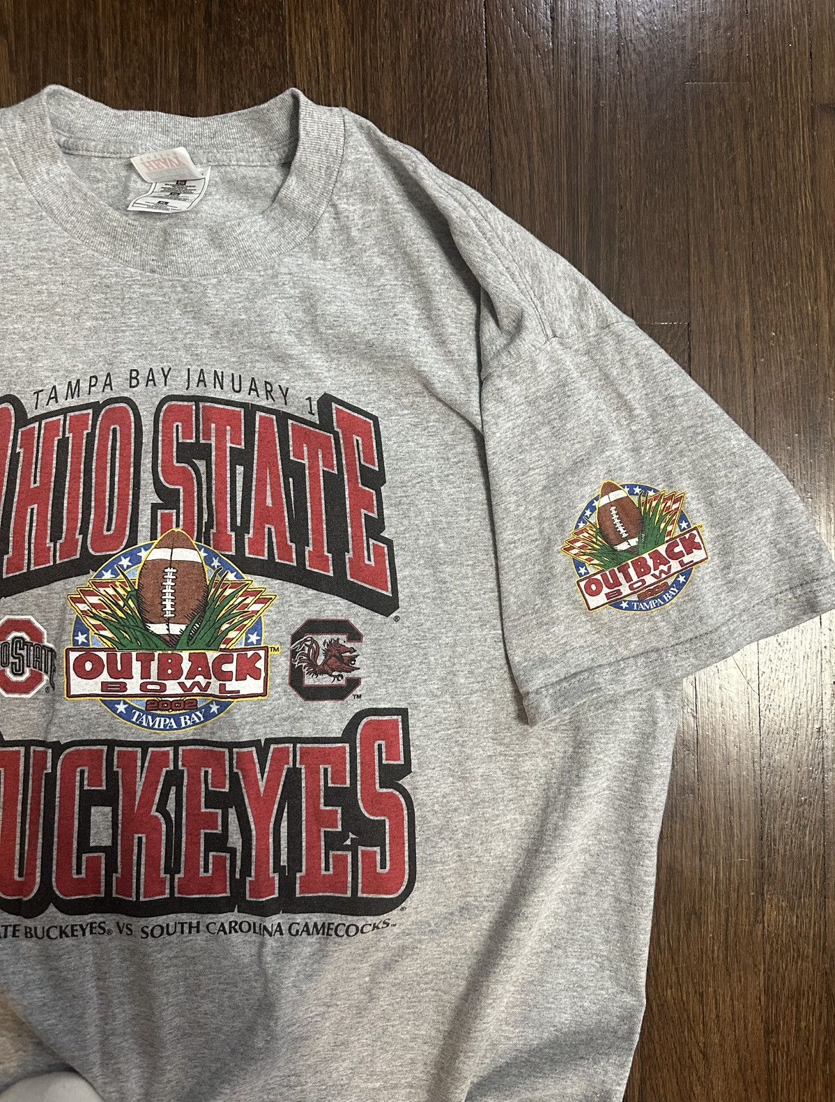 Fruit Of The Loom Vintage Ohio State outback bowl T-shirt 2002 Size US XL / EU 56 / 4 - 4 Thumbnail