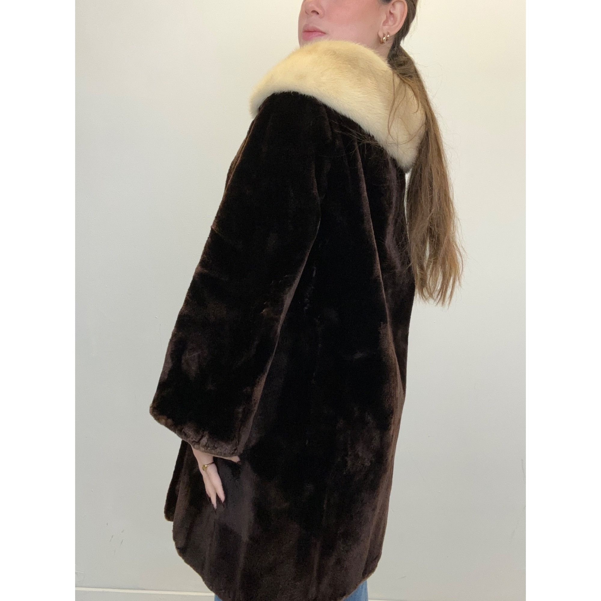 Vintage L Vintage Klyman Fur Brown Coat Size L / US 10 / IT 46 - 2 Thumbnail