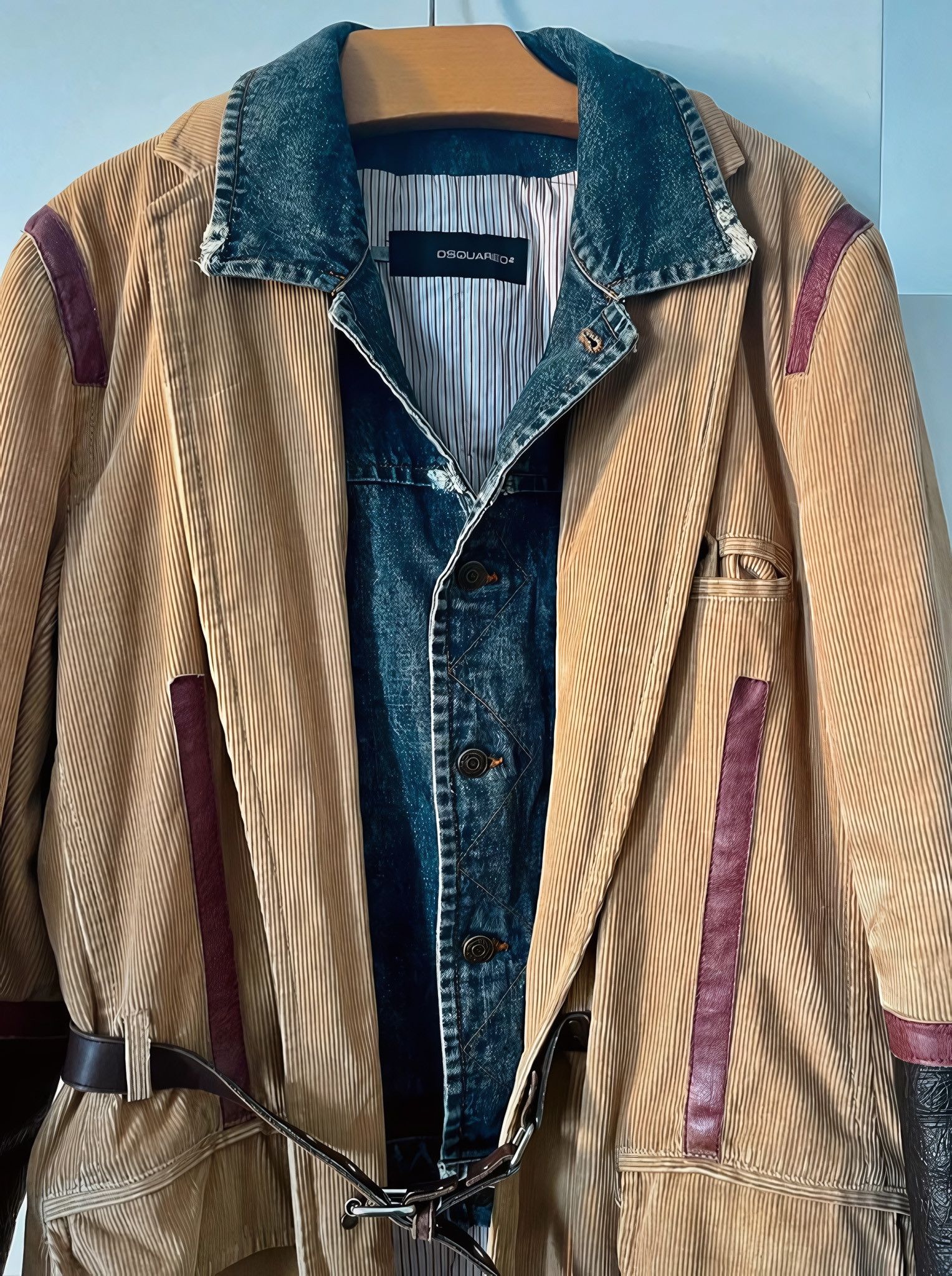 Dsquared2 LEATHER SLEEVES HEAVY COAT Size US M / EU 48-50 / 2 - 3 Thumbnail