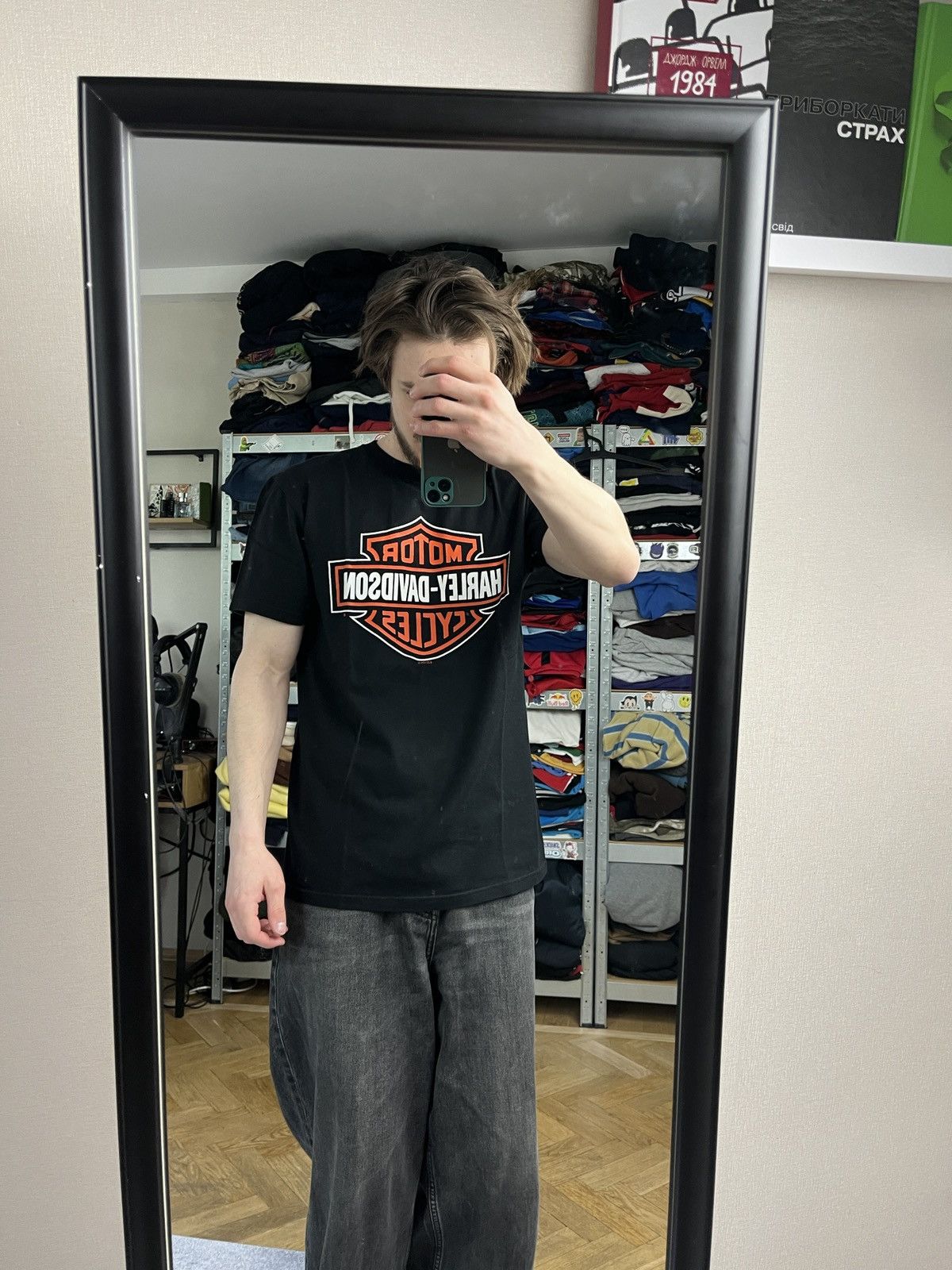 Harley Davidson Vintage 00’s Harley Davidson Big Logo T Shirt Swtitzerland Size US L / EU 52-54 / 3 - 2 Thumbnail