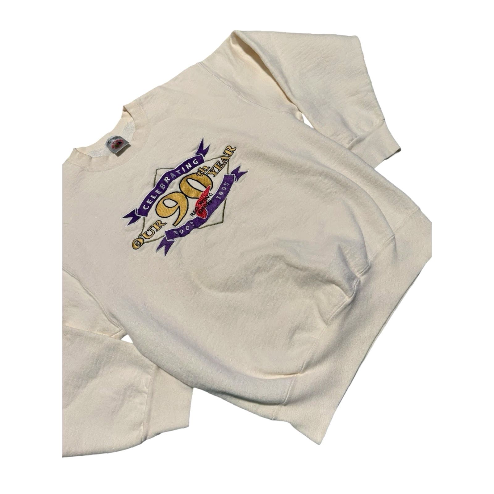 Fruit Of The Loom Vtg Red Wing Shoes Mens Med 90th Anniversary Crewneck Sweatshirt 1905-1995 Rare Size US M / EU 48-50 / 2 - 3 Thumbnail