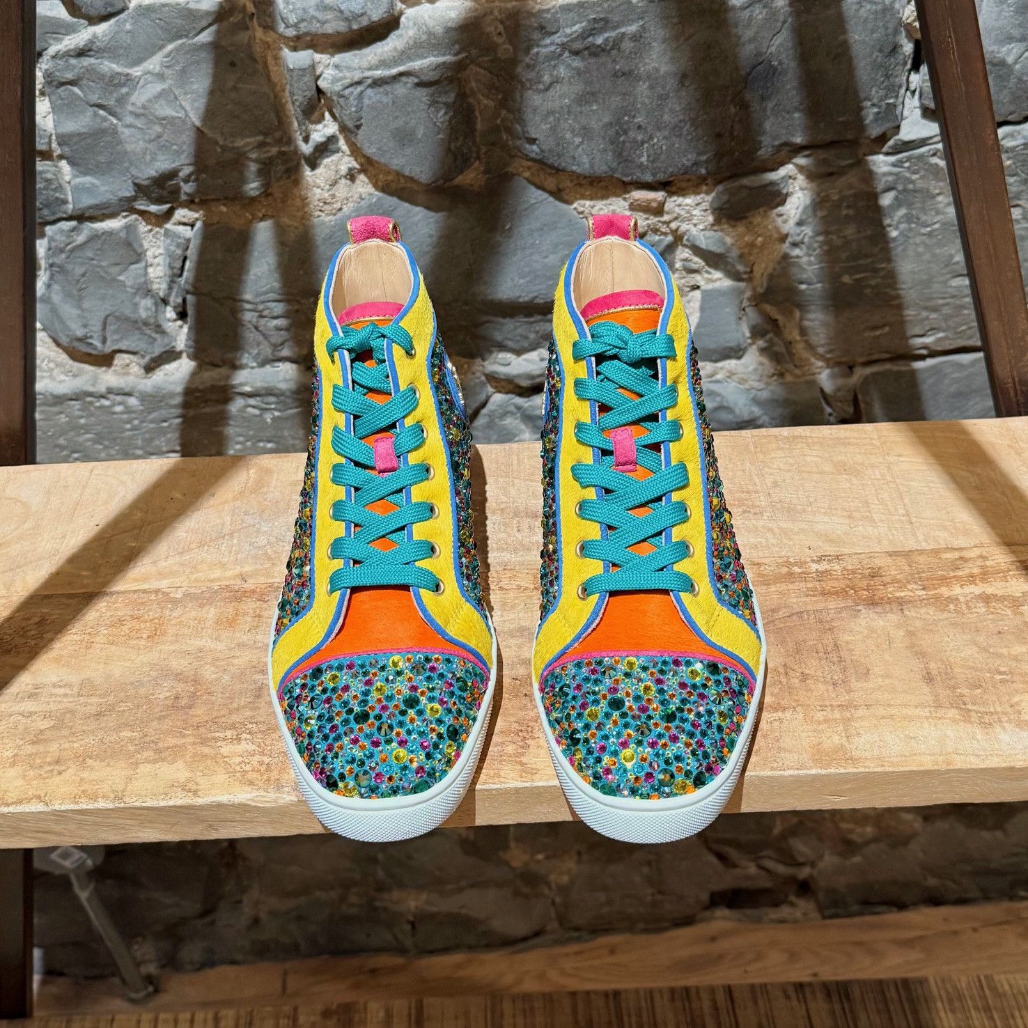 Christian Louboutin Christian Louboutin Louis Strass Rainbow Swarvoski Sneakers Size US 8 / EU 41 - 4 Thumbnail