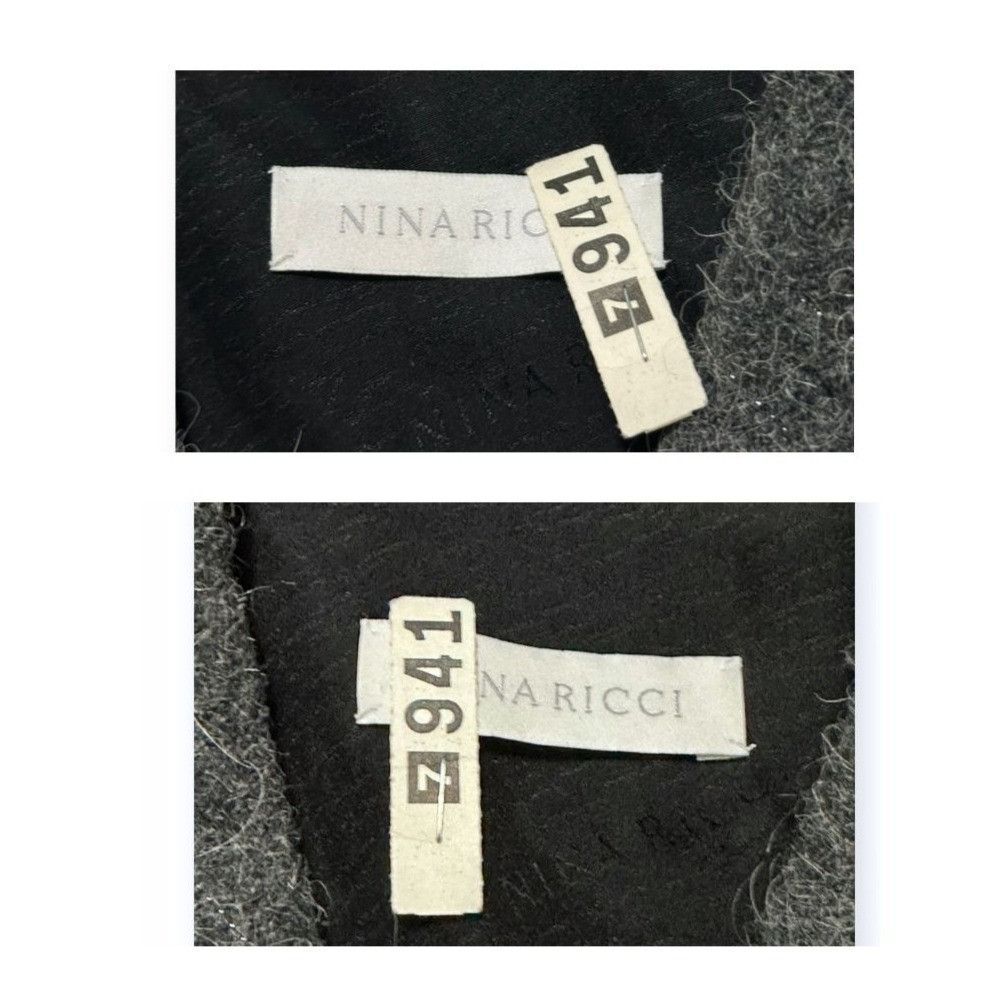 Nina Ricci Vintage Nina Ricci Gray Wool Blend Jacket, Size 42 FR Size M / US 6-8 / IT 42-44 - 4 Thumbnail