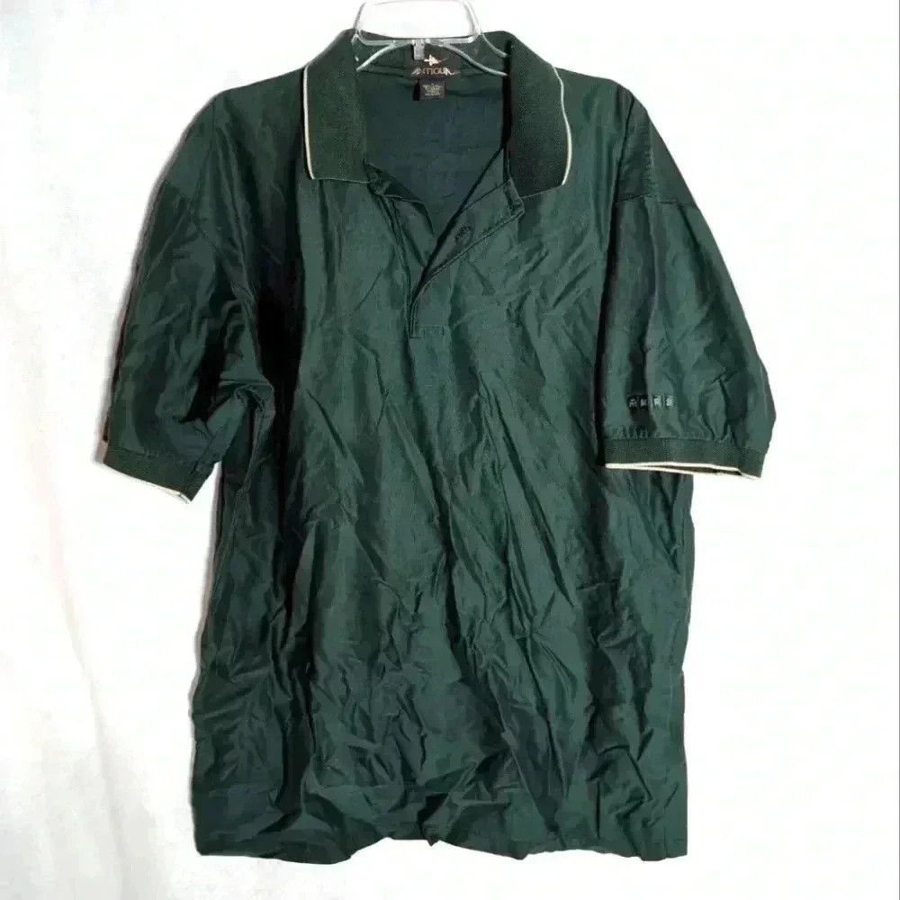 Antigua Dark Green Antigua golf shirt men's sz L 100% Cotton Size US L / EU 52-54 / 3 - 1 Thumbnail