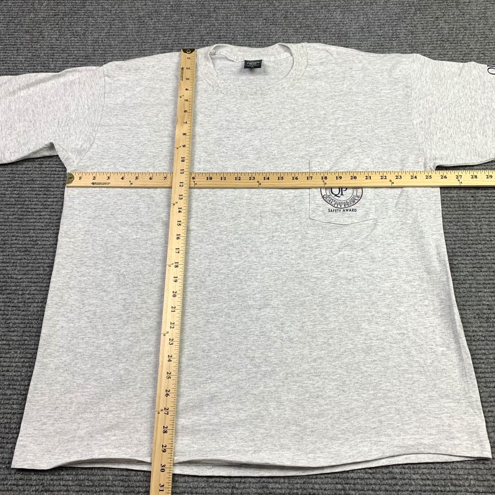 Vintage VINTAGE 90s Single Stitch Gray T-Shirt 3XL Graphic Pocket Tee Made In USA 50/50 Mens T-Shirt Gray 90s Vintage Graphic Tee Navy 50/50 Size US XXL / EU 58 / 5 - 4 Thumbnail