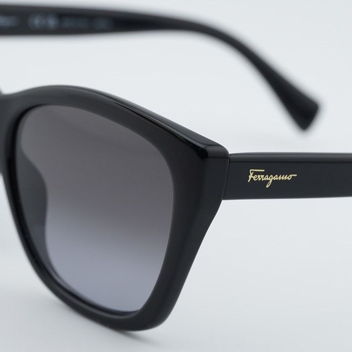 Salvatore Ferragamo Salvatore Ferragamo SF957S 001 Sunglasses Black Cat Eye Fram Size ONE SIZE - 3 Thumbnail
