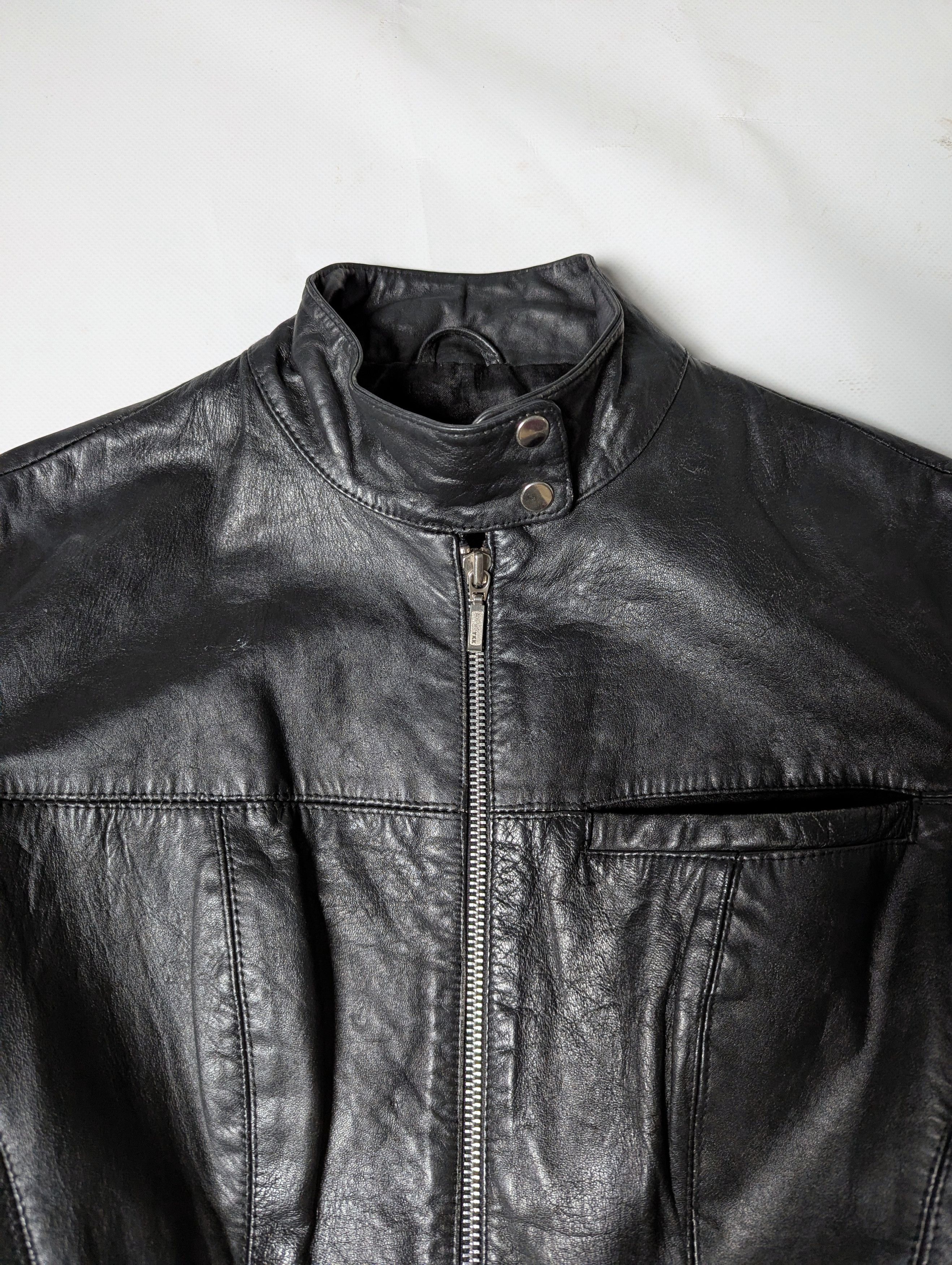 Leather 00s Fitted Handprinted Leather Jacket Size M / US 6-8 / IT 42-44 - 10 Thumbnail