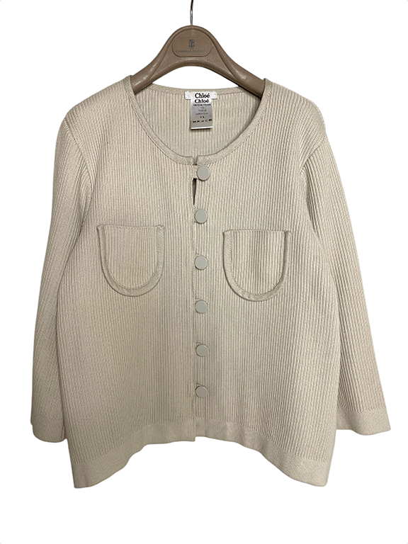 Chloe Heavy weight ribbed sweater jacket Size M / US 6-8 / IT 42-44 - 1 Thumbnail