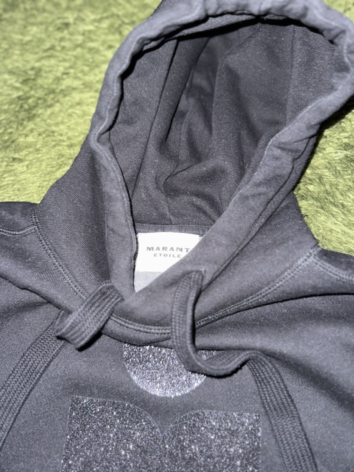 Isabel Marant Etoile [34] Isabel Marant Étoile Mancel Glitter Logo Hoodie Black Size XS / US 0-2 / IT 36-38 - 3 Thumbnail