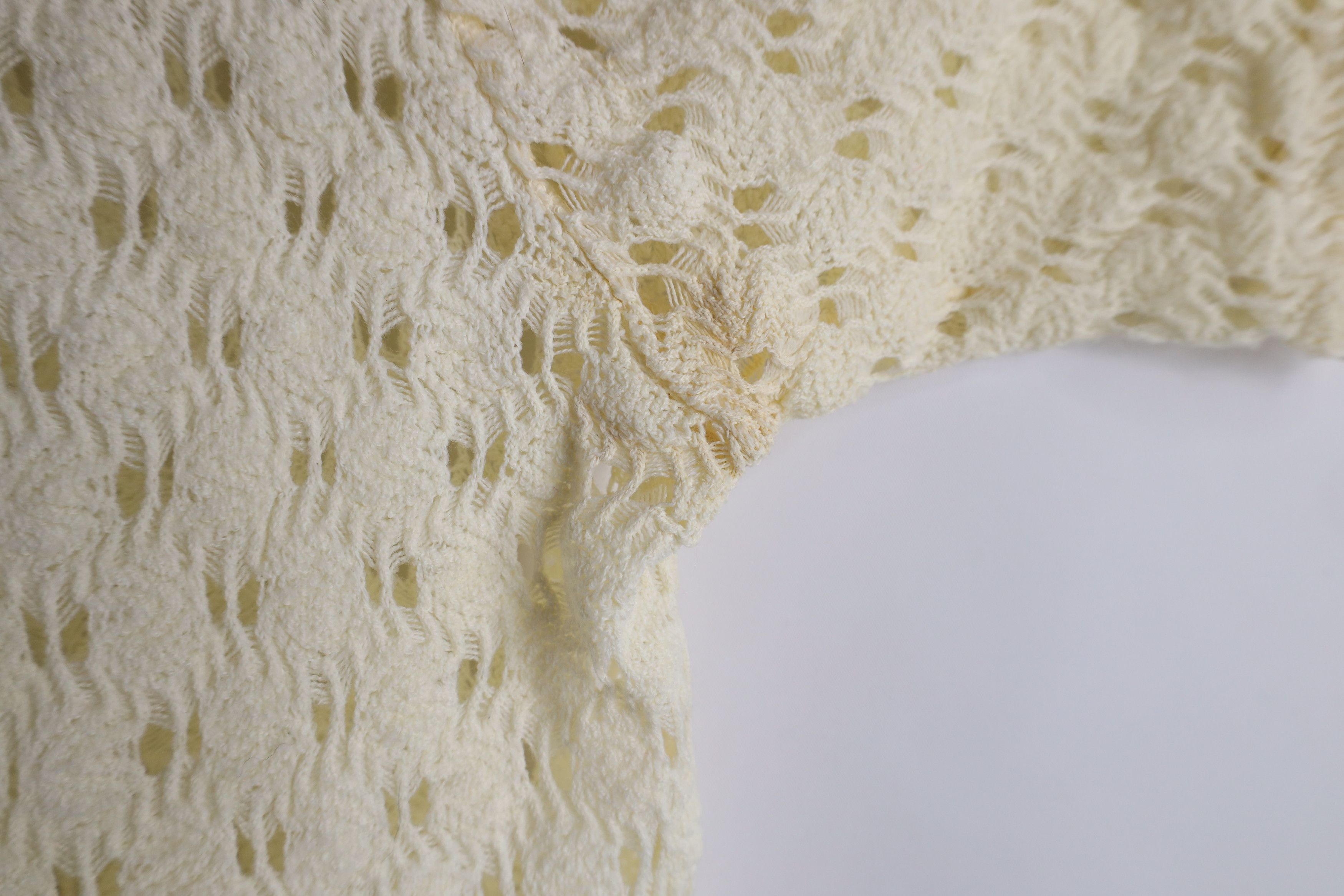 Vintage Vintage 50s 60s Streetwear Crochet Short Sleeve Sweater USA Size M / US 6-8 / IT 42-44 - 5 Thumbnail