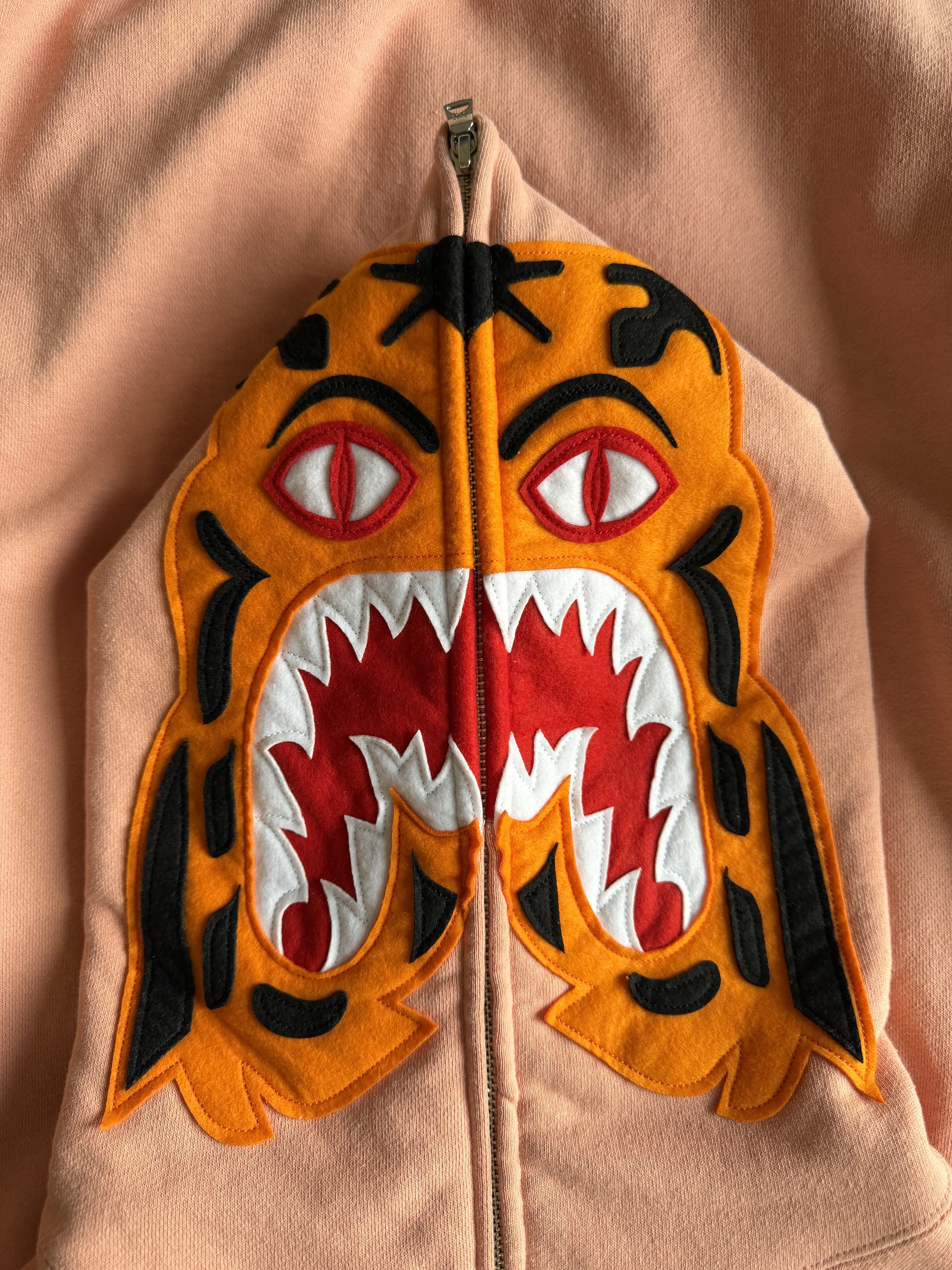 Bape Bape Tiger Full Zip Hoodie in Pink Size US XL / EU 56 / 4 - 1 Thumbnail