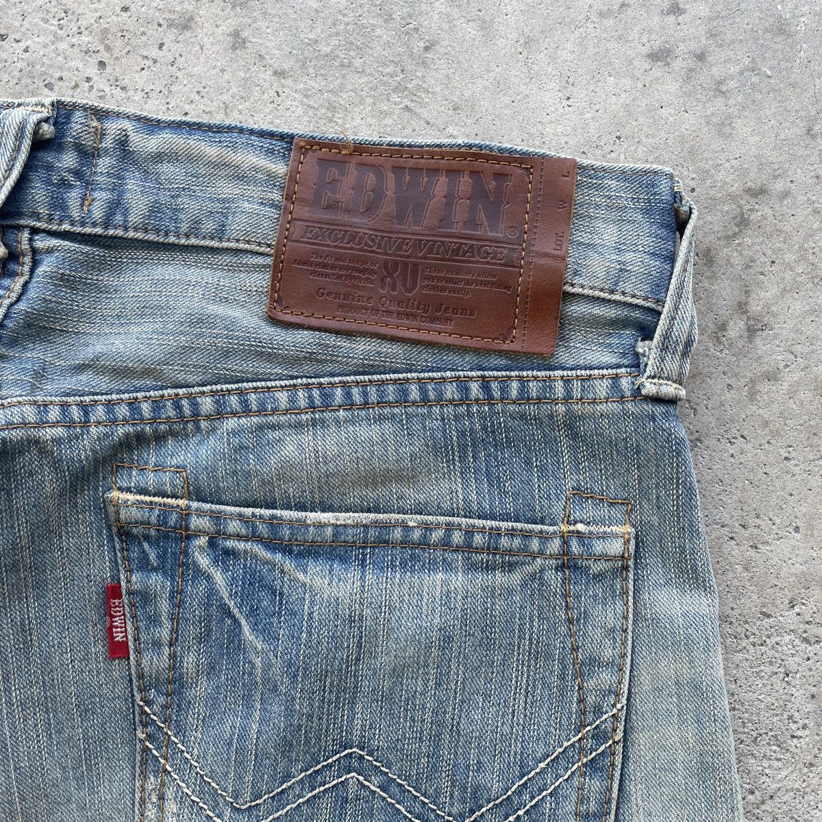 Edwin Vintage Edwin Distressed Patchwork Mudwash Faded Jeans Pants Size US 33 - 8 Thumbnail