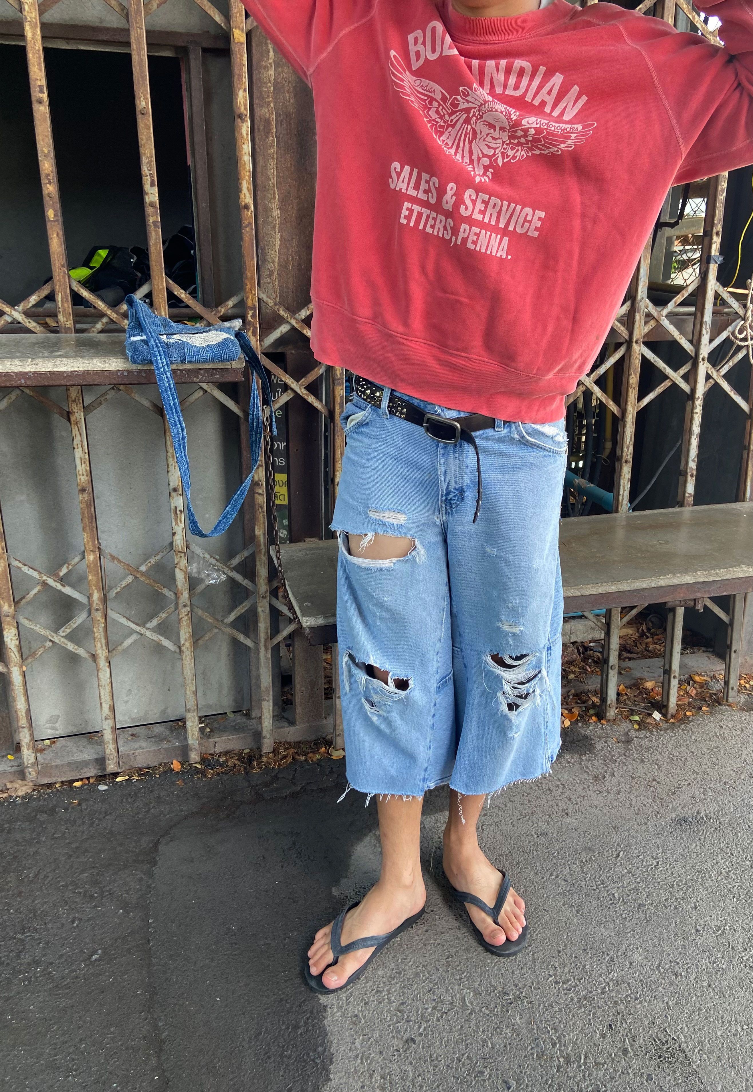 Dickies Vintage DICKIES Thrashed 3/4 Carpenter Size US 31 - 3 Thumbnail